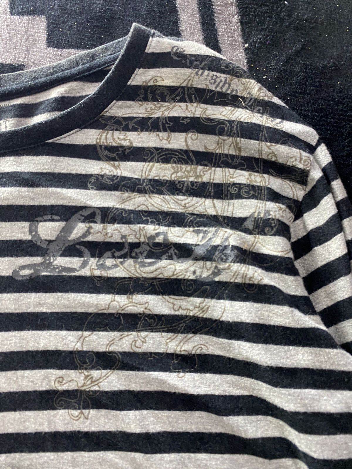If Six Was Nine × Japanese Brand × Le Grande Bleu (L.G.B.) Japanese lecaf striped longsleeve tshirt Size US L / EU 52-54 / 3 - 3 Thumbnail