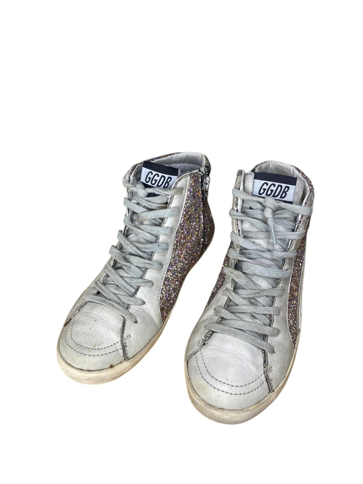 Golden Goose High-top sneakers in leather and sequins Size US 5 / IT 35 - 6 Thumbnail