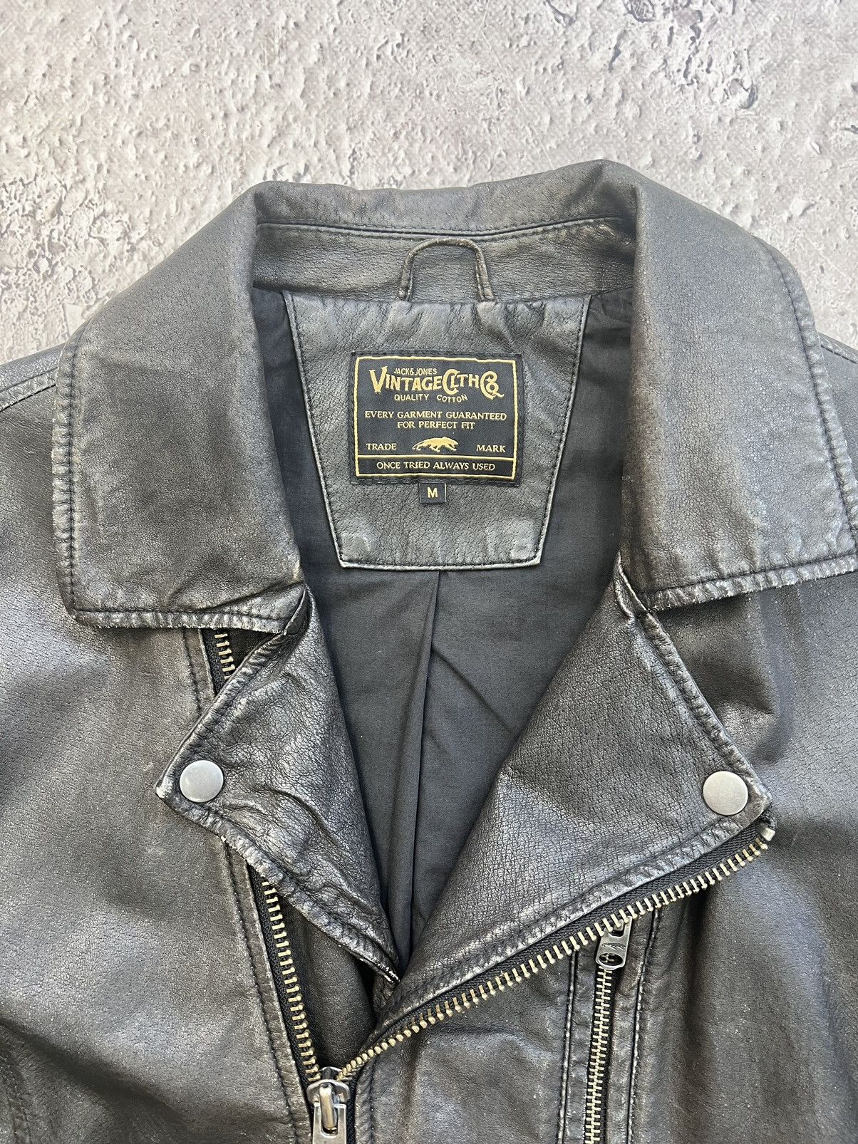 Leather Vintage Avantgarde Biker Cropped Leather Jacket Size US M / EU 48-50 / 2 - 5 Thumbnail