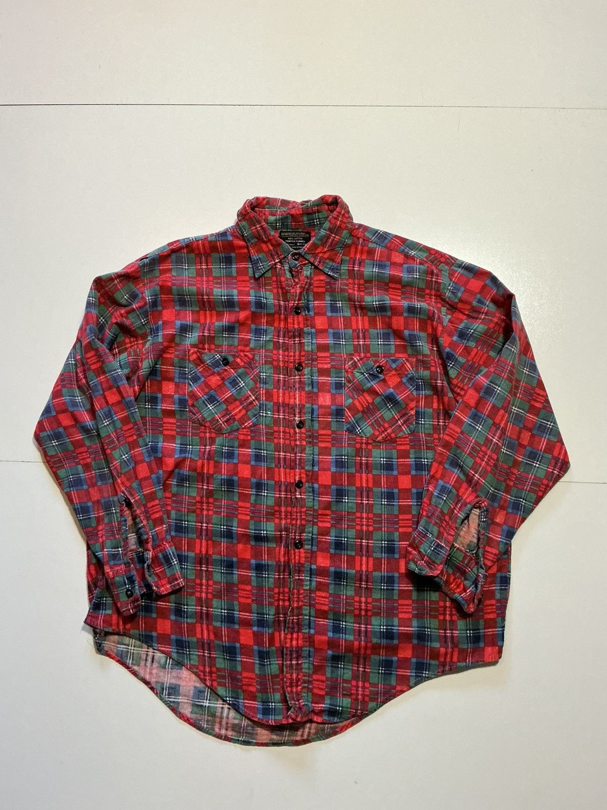 JCPenney Vintage 70s 80s JCPenney Plaid Printed L/S Flannel Shirt Size US XL / EU 56 / 4 - 1 Thumbnail