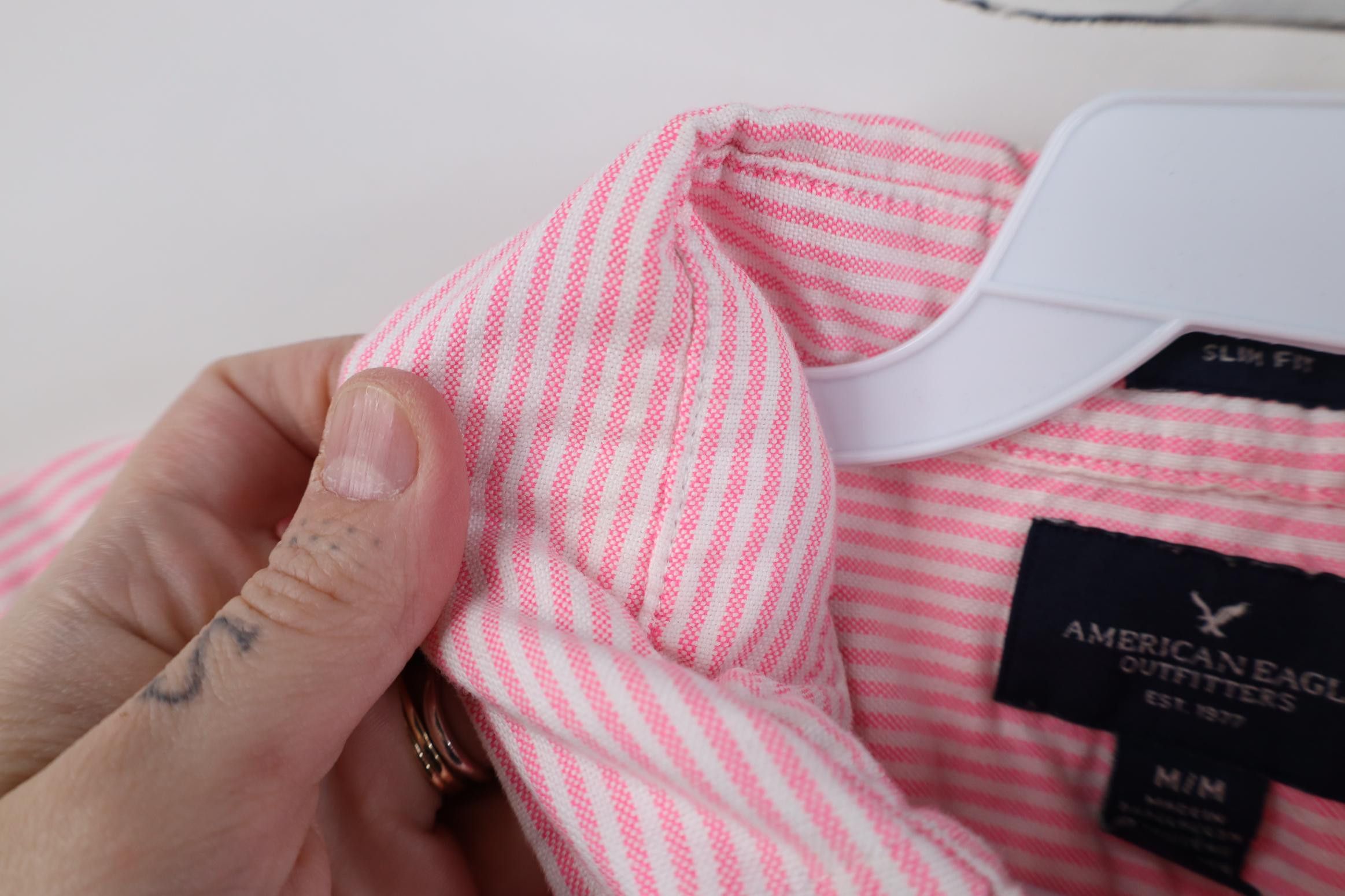 American Eagle Outfitters American Eagle Outfitters Striped Collared Button Down Shirt Size US M / EU 48-50 / 2 - 6 Thumbnail