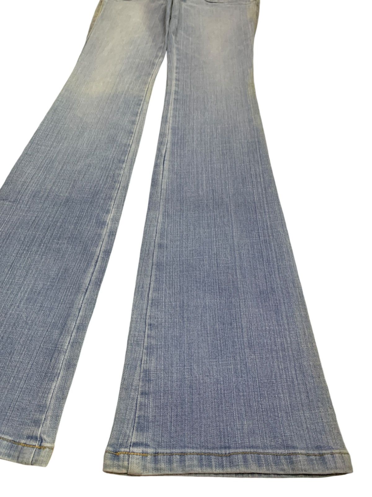 Japanese Brand × Jean Vintage Japanese Brand Mud Wash Fatigue Style Flare Jeans Size 24" / US 00 / IT 34 - 7 Thumbnail