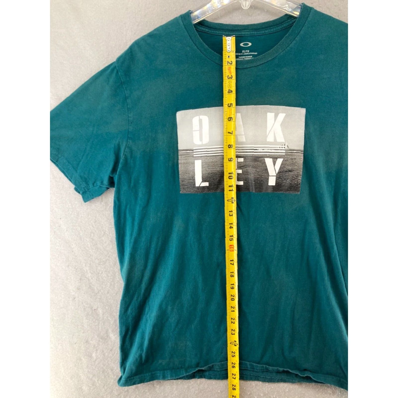 Oakley Oakley T-Shirt Mens XL Blue Graphic Print Outdoor Comfort Crew Neck Short Sleeve Jersey Cotton Blend Regular Fit Size US XL / EU 56 / 4 - 4 Thumbnail