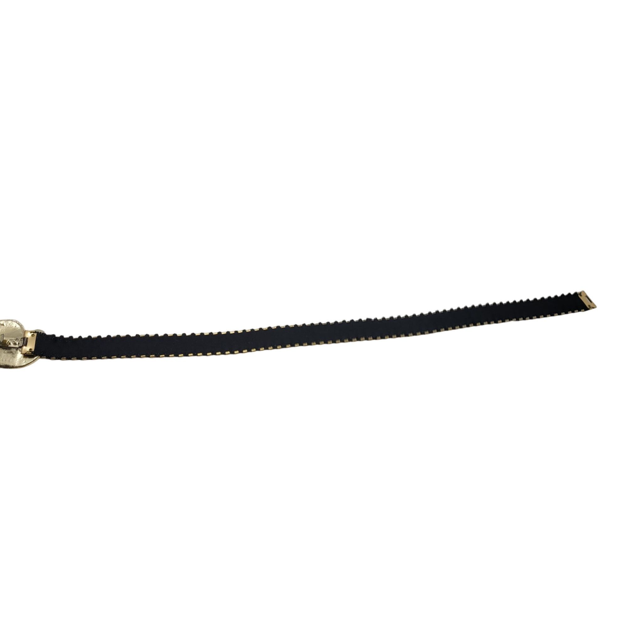 Vintage Vtg 70s Gold Metallic Snake Scale Stretch Belt Sz S Heart Bu Size ONE SIZE - 10 Thumbnail