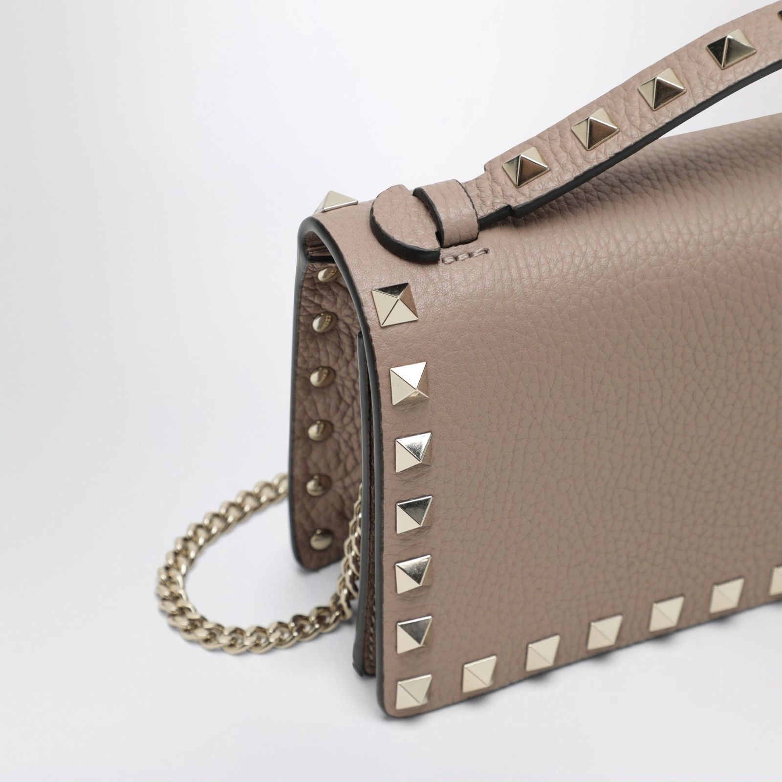 Valentino VALENTINO GARAVANI Rockstud Powder Pink Chain Wallet Bag New Size ONE SIZE - 5 Thumbnail