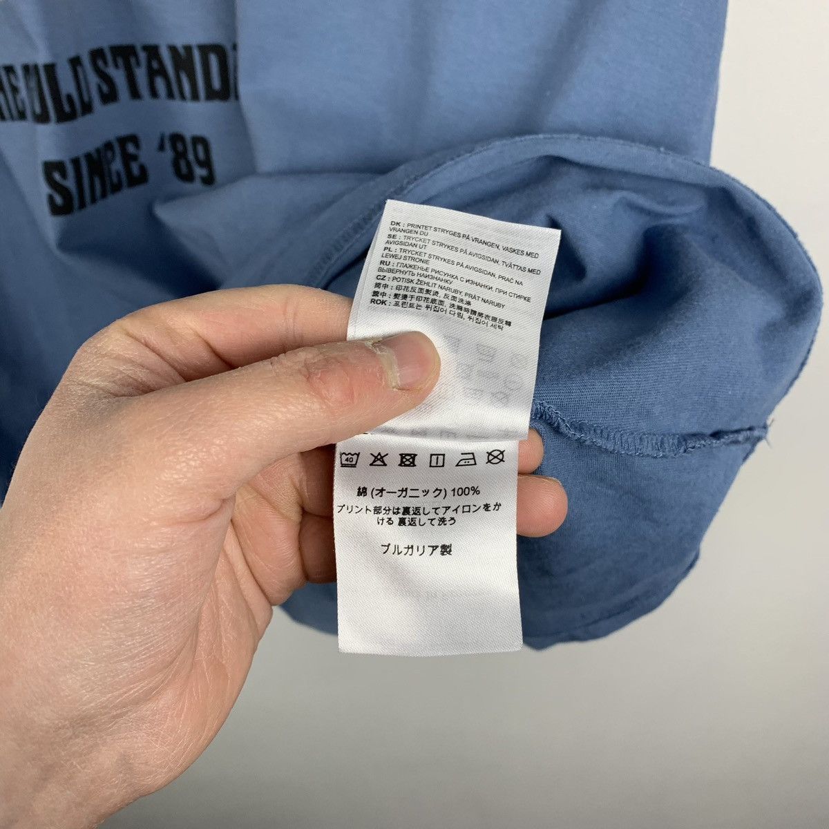 Carhartt Men’s Carhartt WIP Big Logo T-Shirt Size L Baby Blue y2k Size US L / EU 52-54 / 3 - 8 Thumbnail