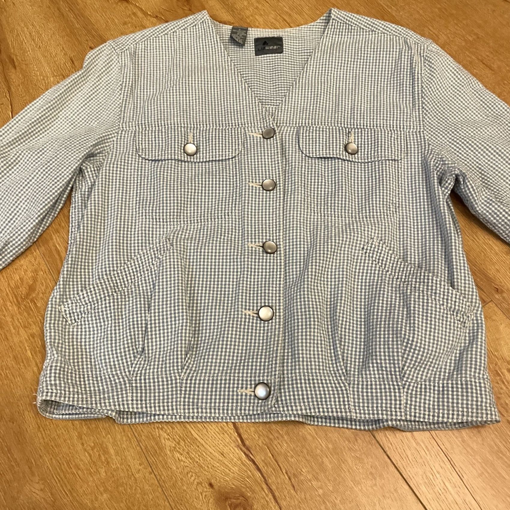 Vintage VINTAGE LizWear Jacket Coat S Boho Cotton Blue S Adults Womens Girls Mens Size S / US 4 / IT 40 - 4 Thumbnail