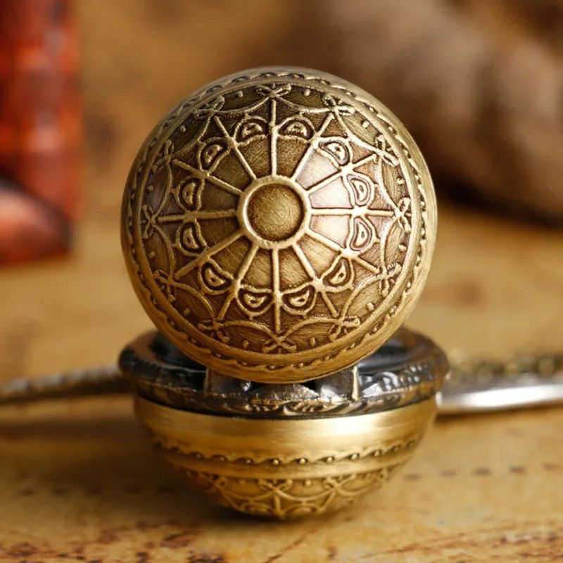 Other Wing Ball Shape Pocket Watch Quartz Pendant Necklace Gift Size ONE SIZE - 5 Thumbnail