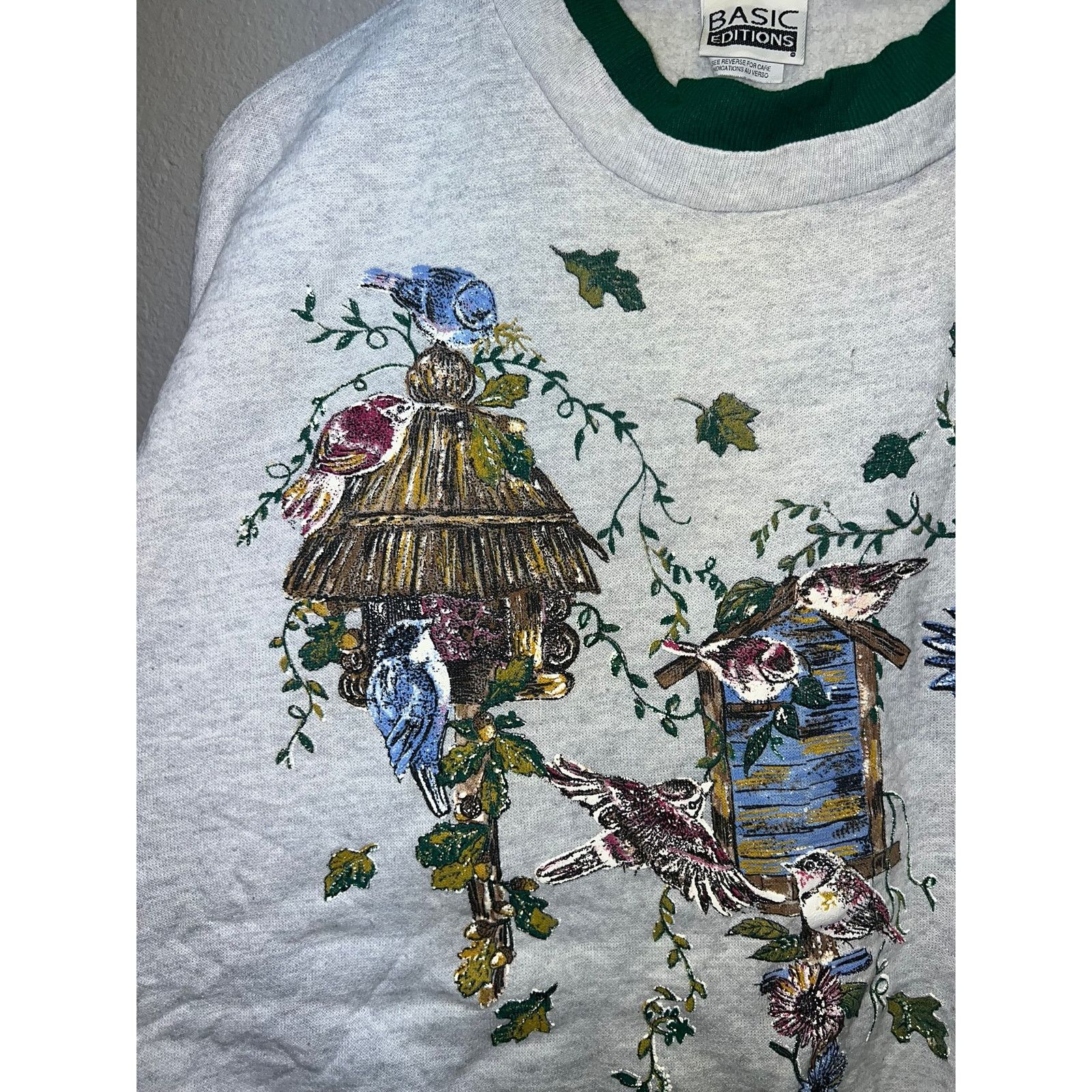 Vintage Vintage Bird Sweatshirt Birdhouse Cottagecore Crewneck L Size US L / EU 52-54 / 3 - 2 Thumbnail