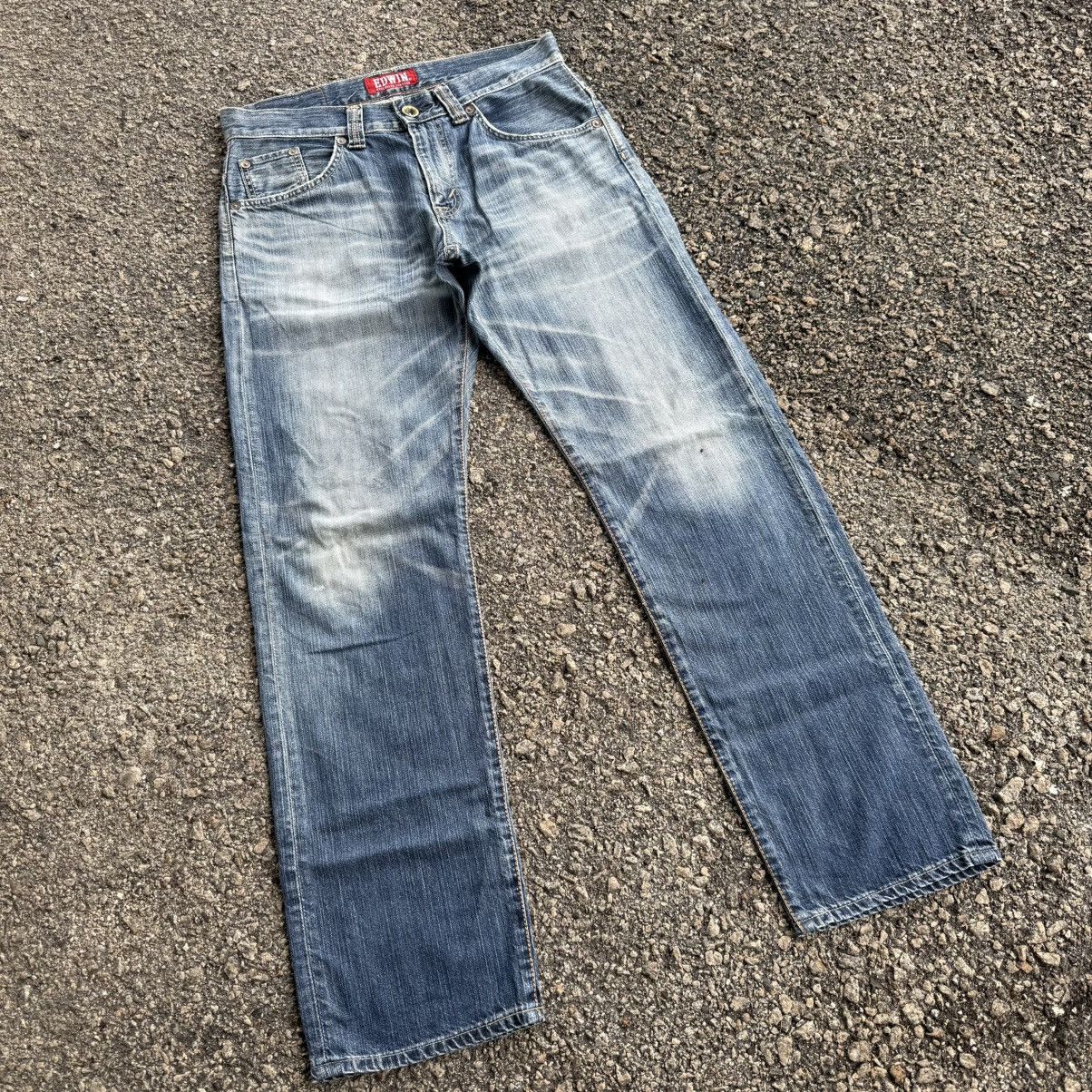 Edwin VINTAGE EDWIN 503 FADED DENIM JEAN PANTS Size US 35 - 1 Thumbnail
