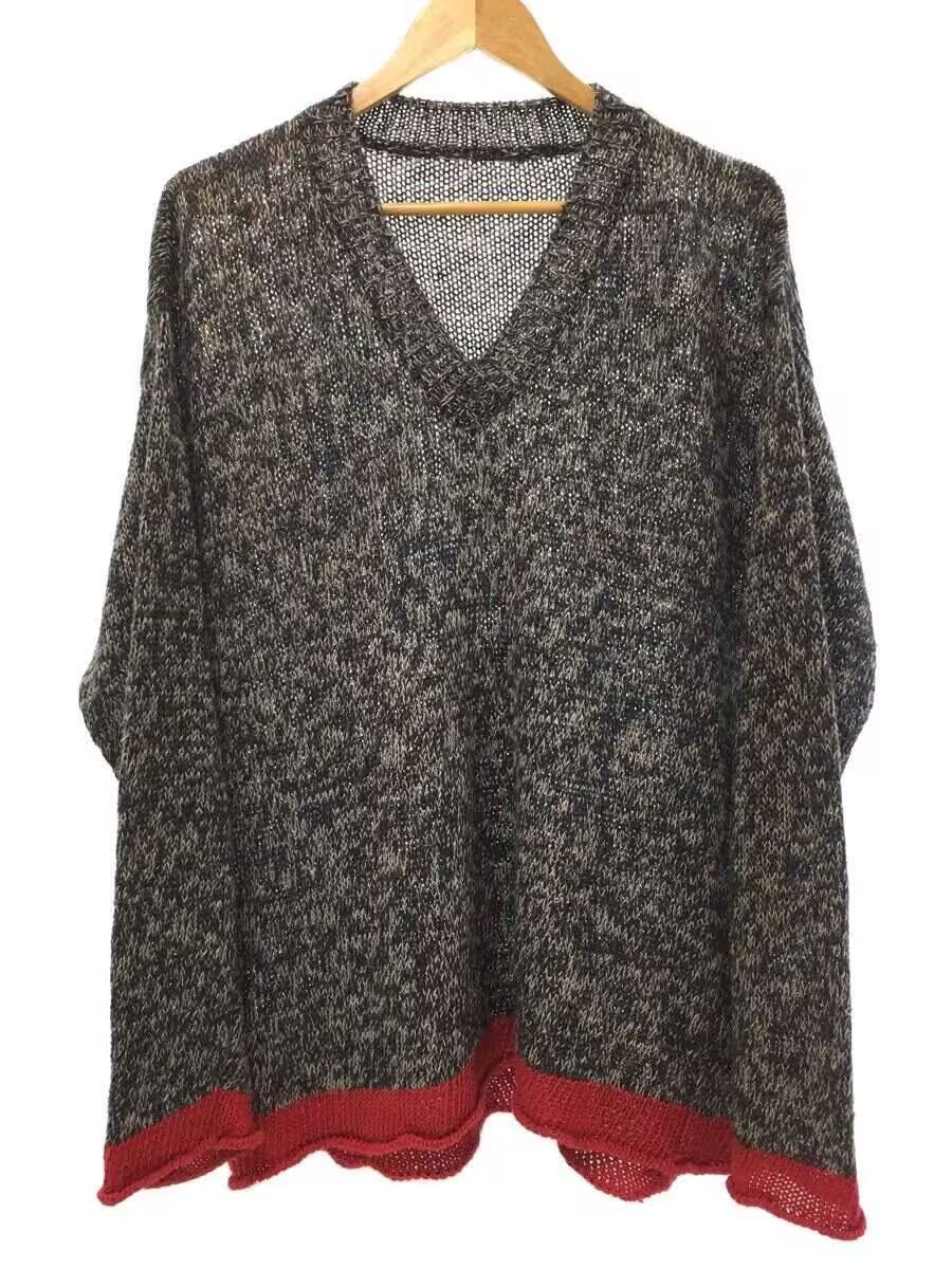 Issey Miyake Raw Hem V Neck Knit Sweater Size US M / EU 48-50 / 2 - 1 Thumbnail
