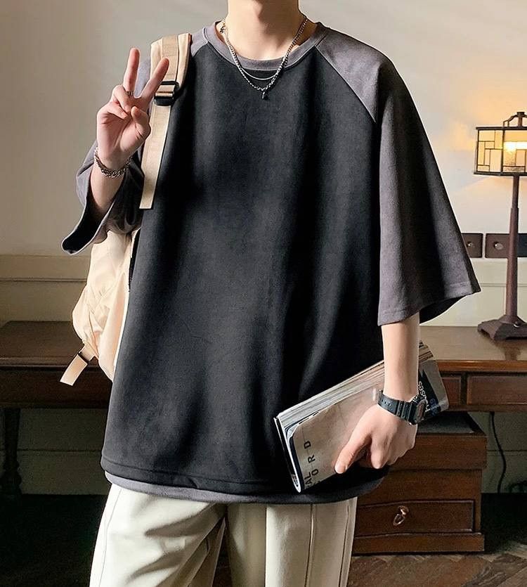 Japanese Brand × Vintage patchwork suede T-shirt. Size US XL / EU 56 / 4 - 2 Thumbnail