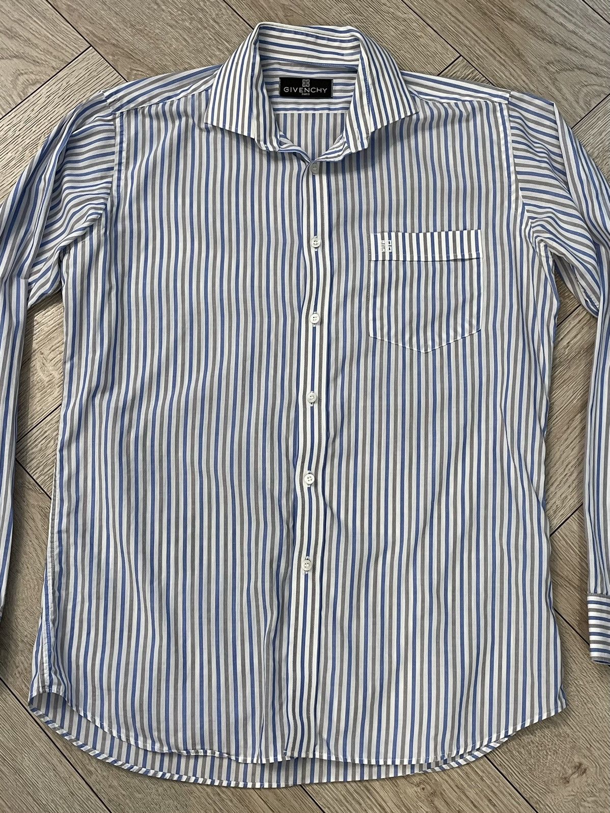 Givenchy Givenchy Paris Long Sleeve Button Down Dress Shirt Striped Size US M / EU 48-50 / 2 - 4 Thumbnail