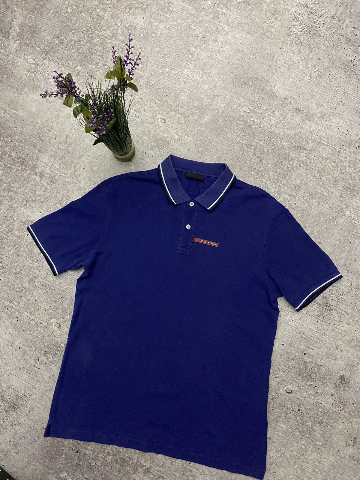 image of Prada Vintage Luxury Red Tab in Blue, Men's (Size Medium)