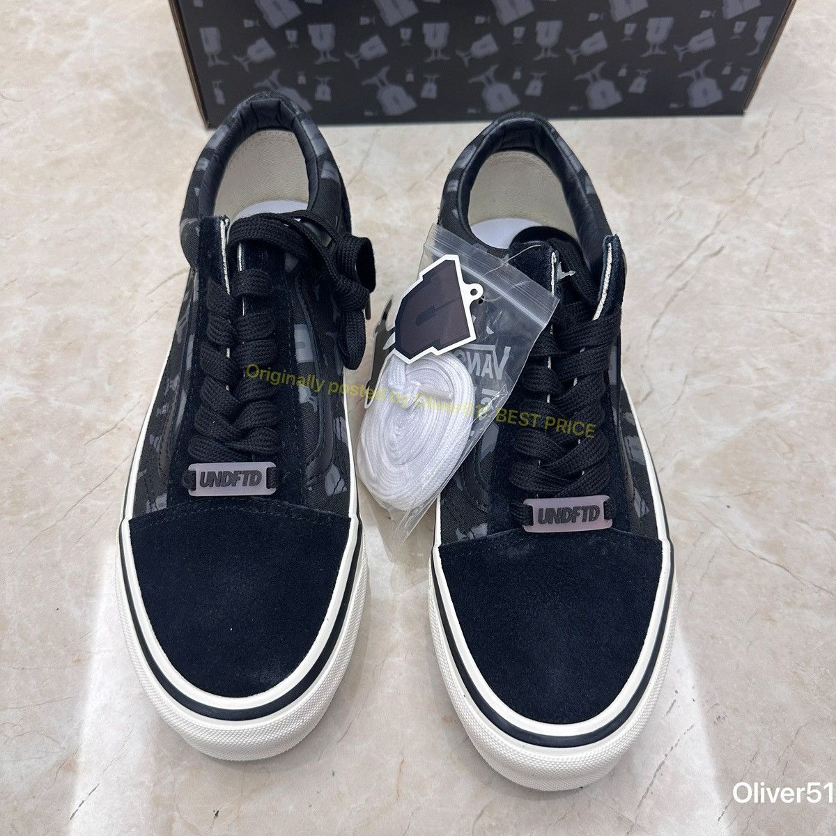 Vans Old Skool X Undefeated Skate Shoes 2609 in Black, Men's (Size 7.5)