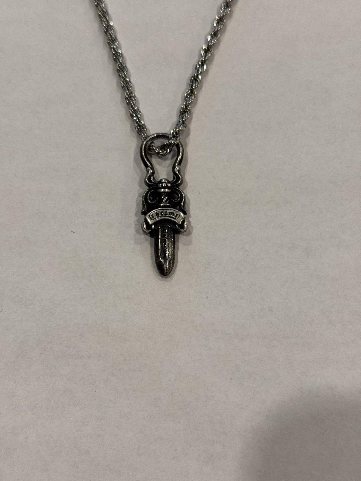 Chrome Hearts Chrome Hearts Dagger Pendant Silver Rope Chain Necklace 925 Size ONE SIZE - 10 Thumbnail