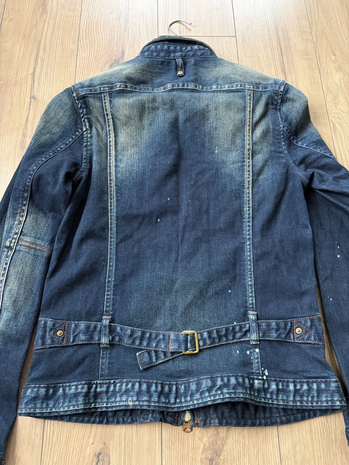 Johnbull Johnbull y2k Style Denim Painter Buckle Cinch Back Jacket Size M / US 6-8 / IT 42-44 - 21 Thumbnail