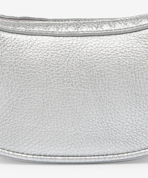 By Far o1mle0824 Size:OS/Mini Soho Flat Grain Leather Bag in Silver Size ONE SIZE - 6 Thumbnail