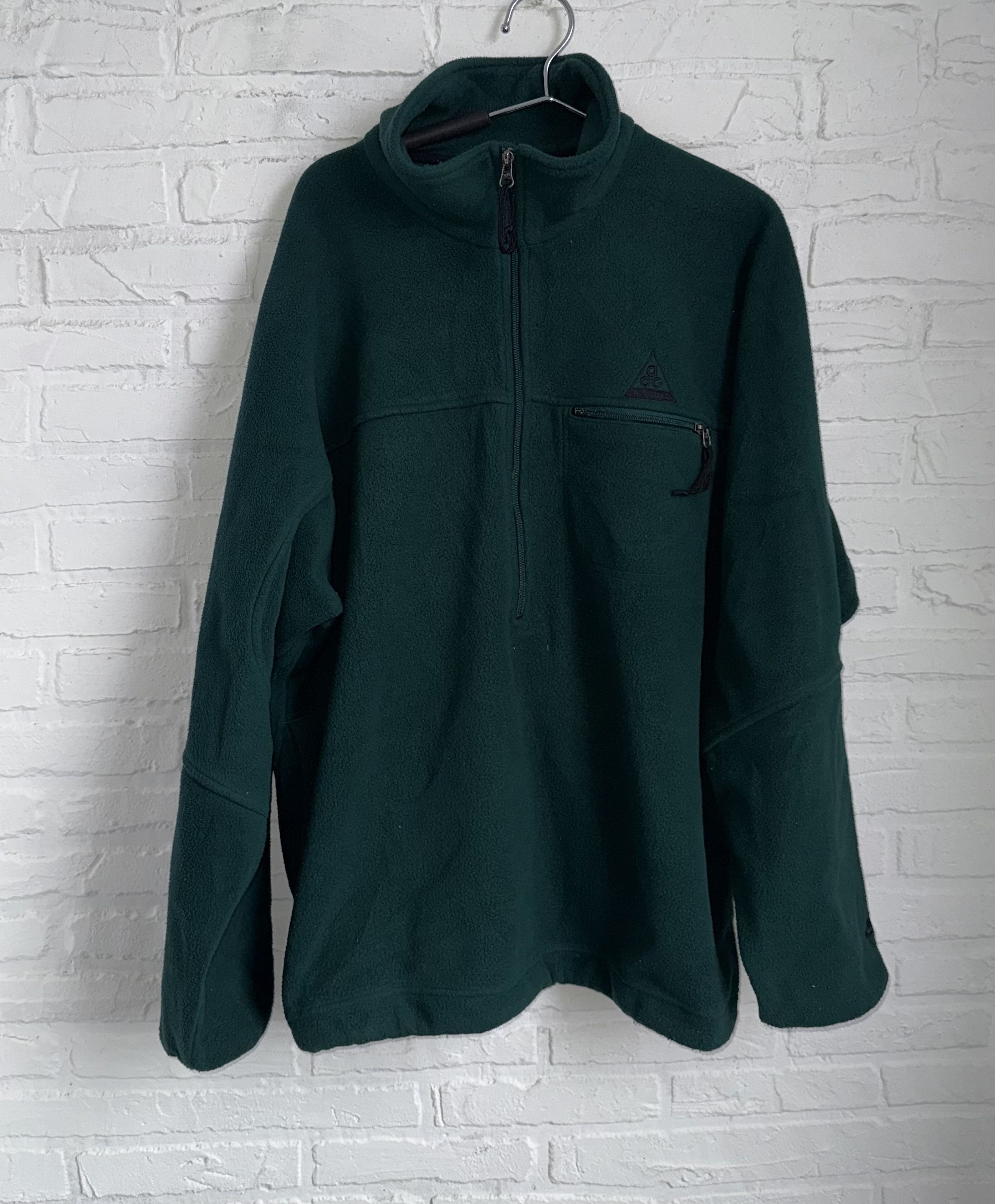 Nike ACG Vintage 90s Nike ACG Fleece jacket bottle green Size US L / EU 52-54 / 3 - 1 Thumbnail