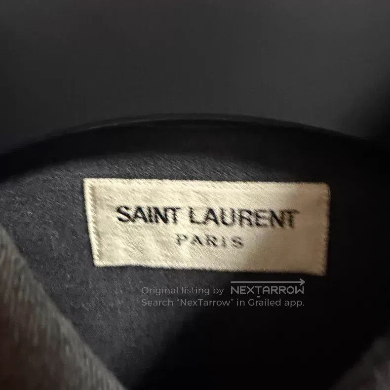 Saint Laurent Paris Saint Laurent Paris Distressed Black Shirt Jacket i Size XS / US 0-2 / IT 36-38 - 2 Thumbnail