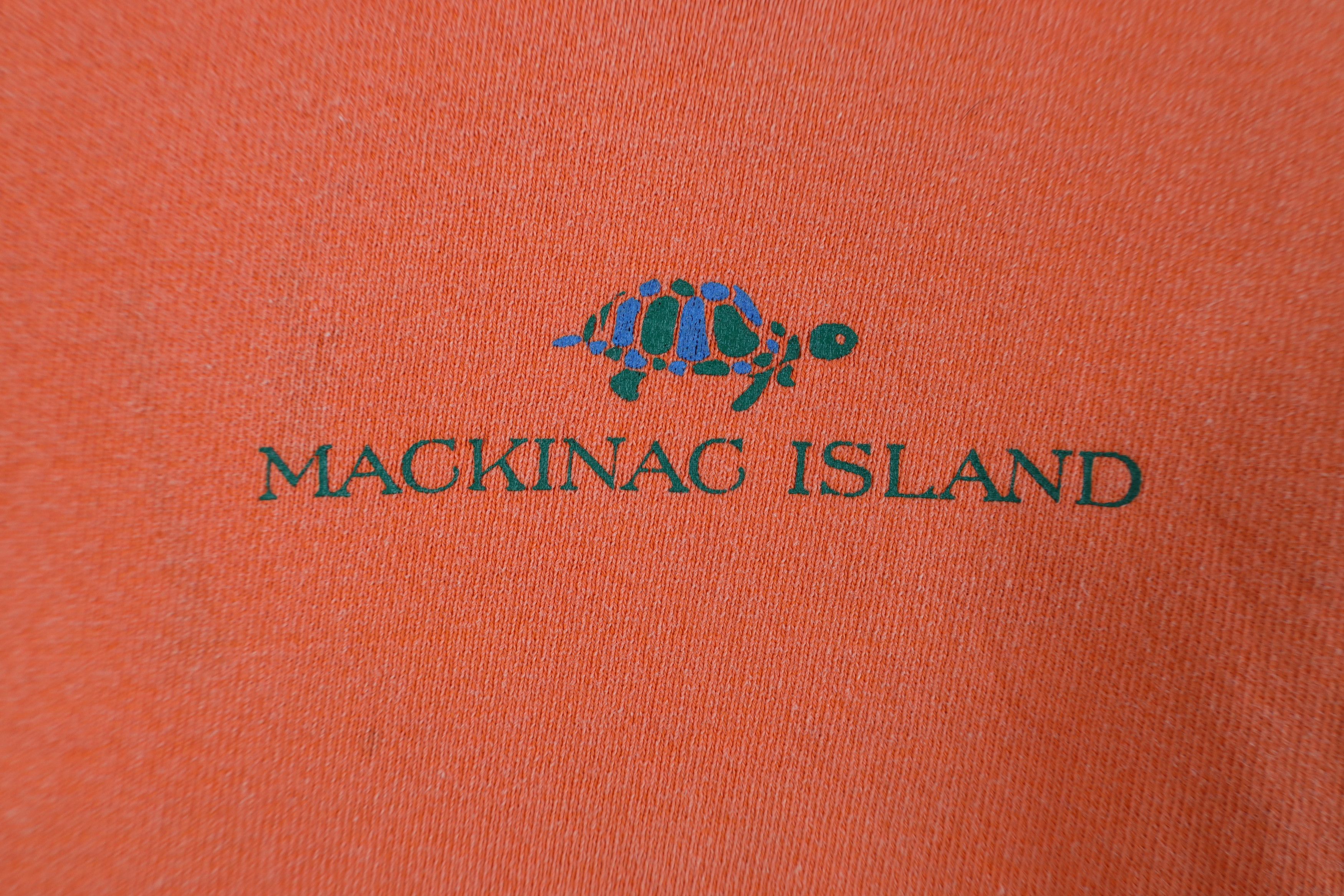 Vintage Vintage 90s Stonewash Pigment Dye Mackinac Turtle Sweatshirt Size XXL / US 16-18 / IT 52-54 - 4 Thumbnail