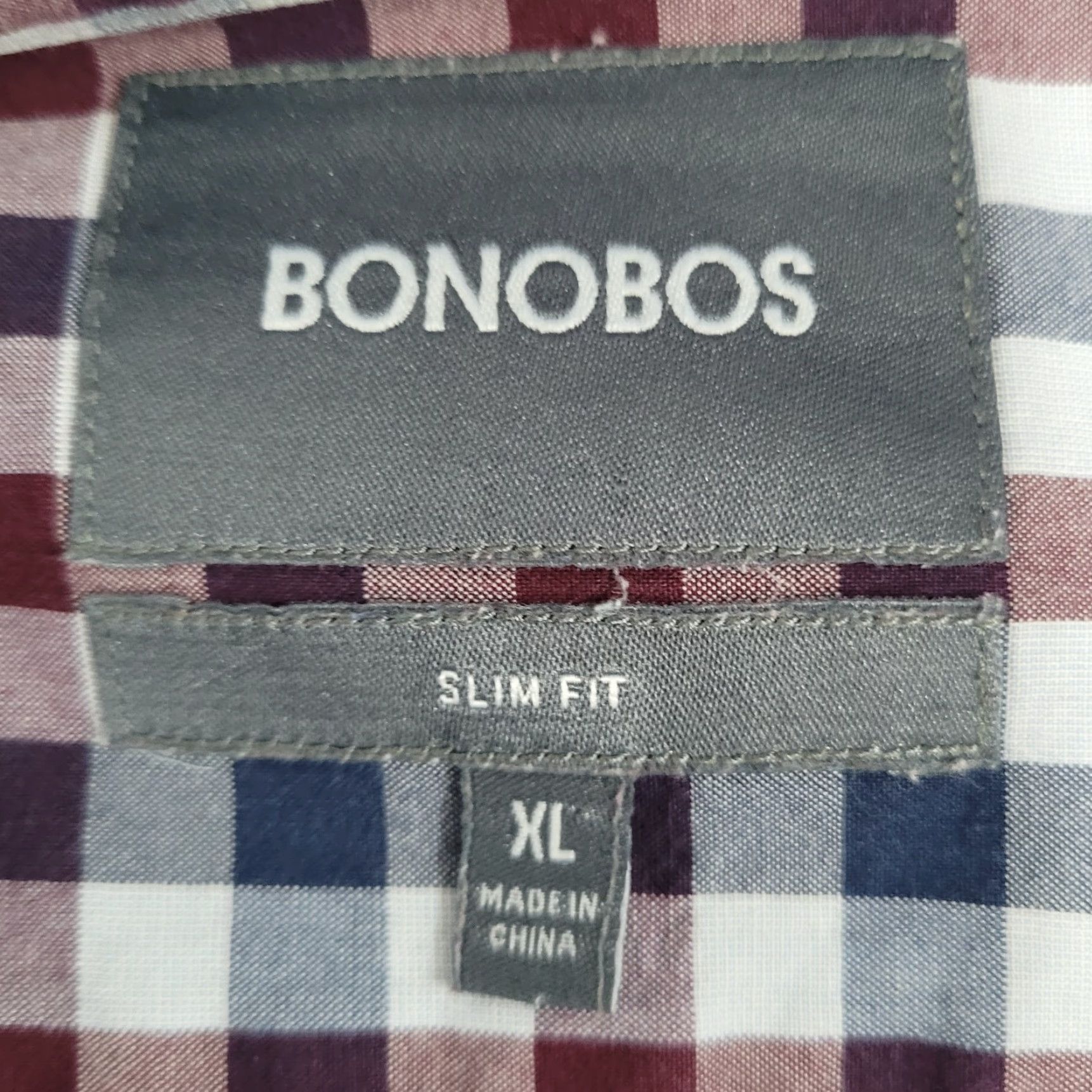 Bonobos BONOBOS Blue Check Slim Fit Button-Up Long Sleeve Shirt XL Casual Mens Size US XL / EU 56 / 4 - 3 Thumbnail