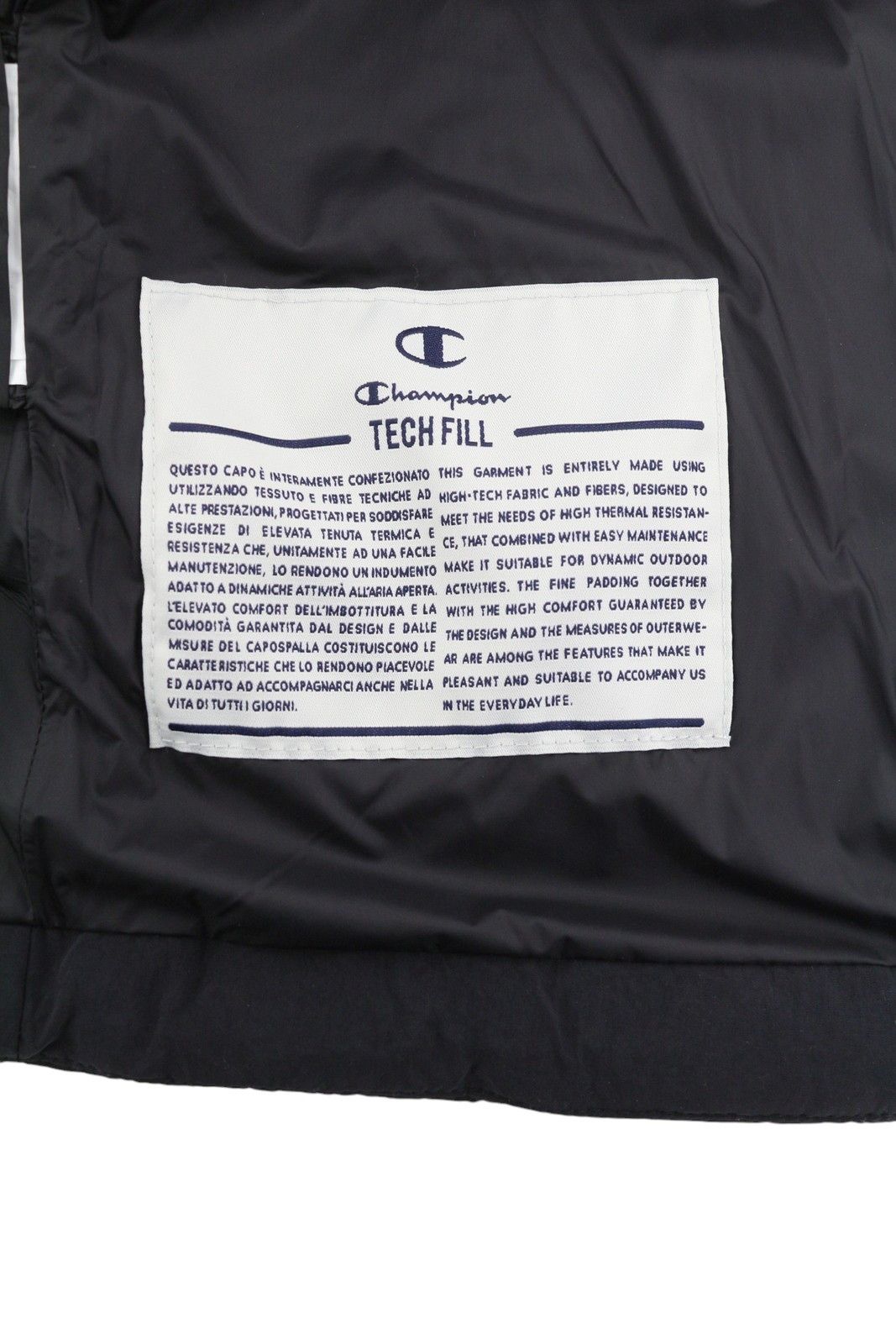 Champion XS Black Tech Fill Quilted High Neck Zip 88030 Size XS / US 0-2 / IT 36-38 - 7 Thumbnail