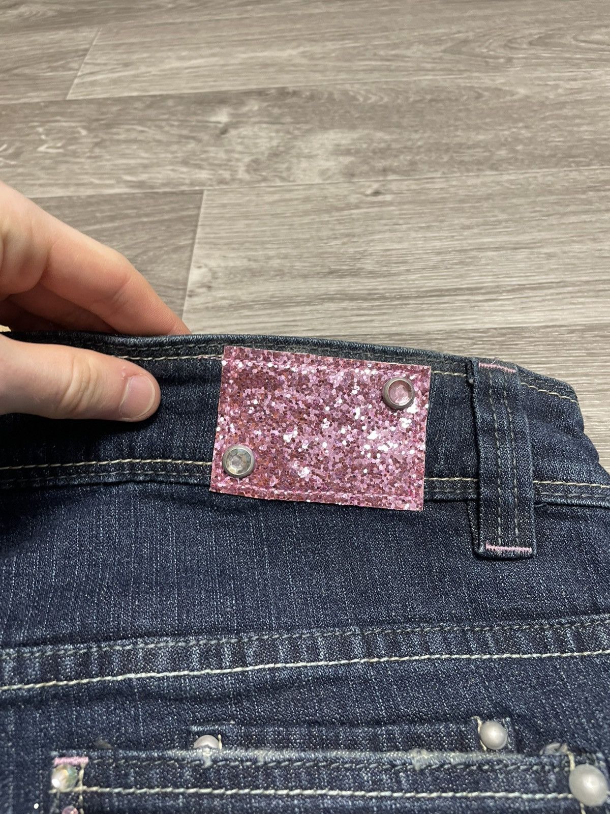 Japanese Brand New Boot Cut Rhinestones Denim Jeans Vintage Y2K 90s Punk Size 38" / US 16 / IT 52 - 20 Thumbnail