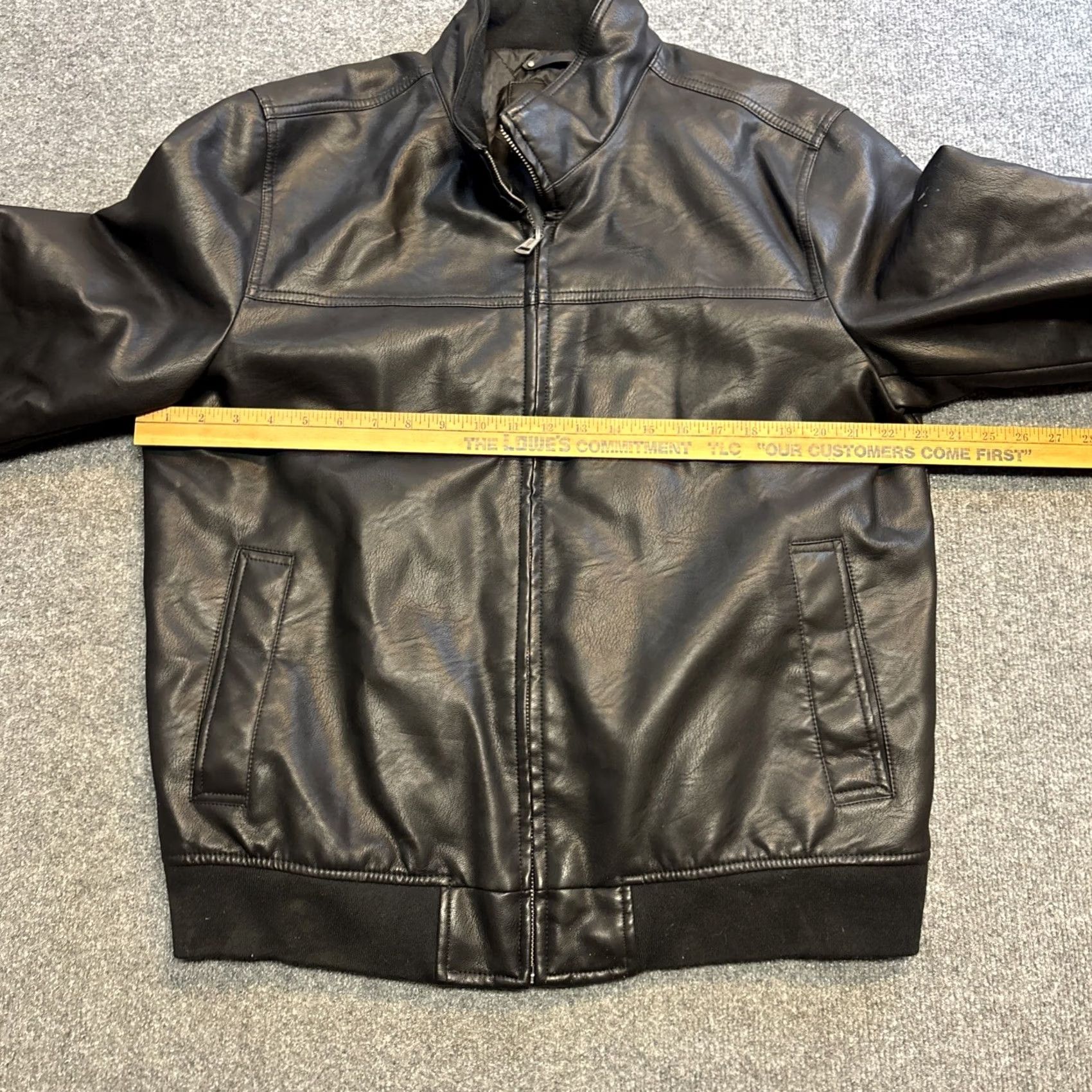 Cole Haan Cole Haan Vegan Leather Full Zip Jacket Men L Black Bomber Jacket Size US L / EU 52-54 / 3 - 5 Thumbnail