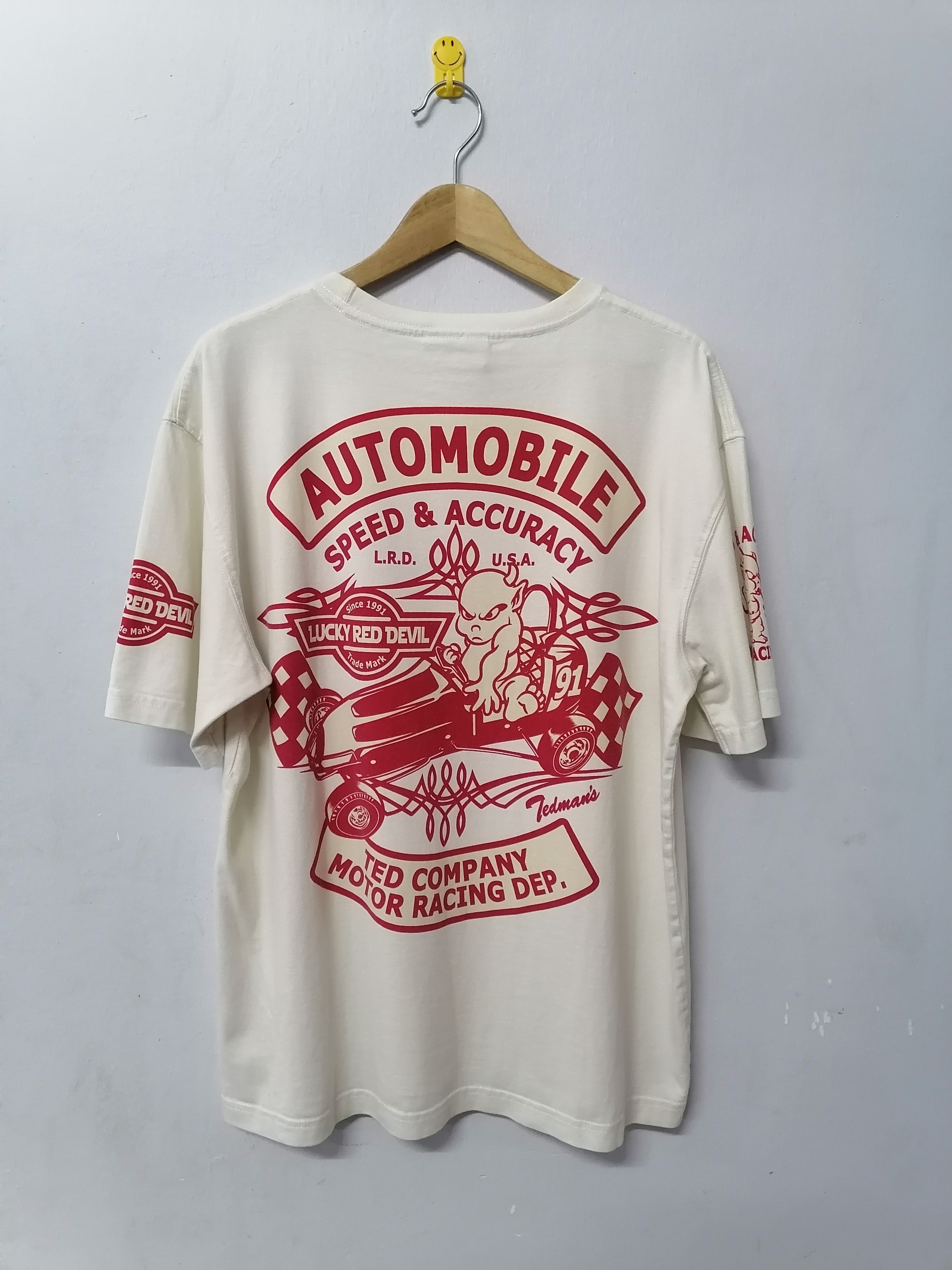 Japanese Brand × Tedman Ted Company Lucky Red Devil Motor Racing Dep. T-shirt Size US M / EU 48-50 / 2 - 7 Thumbnail