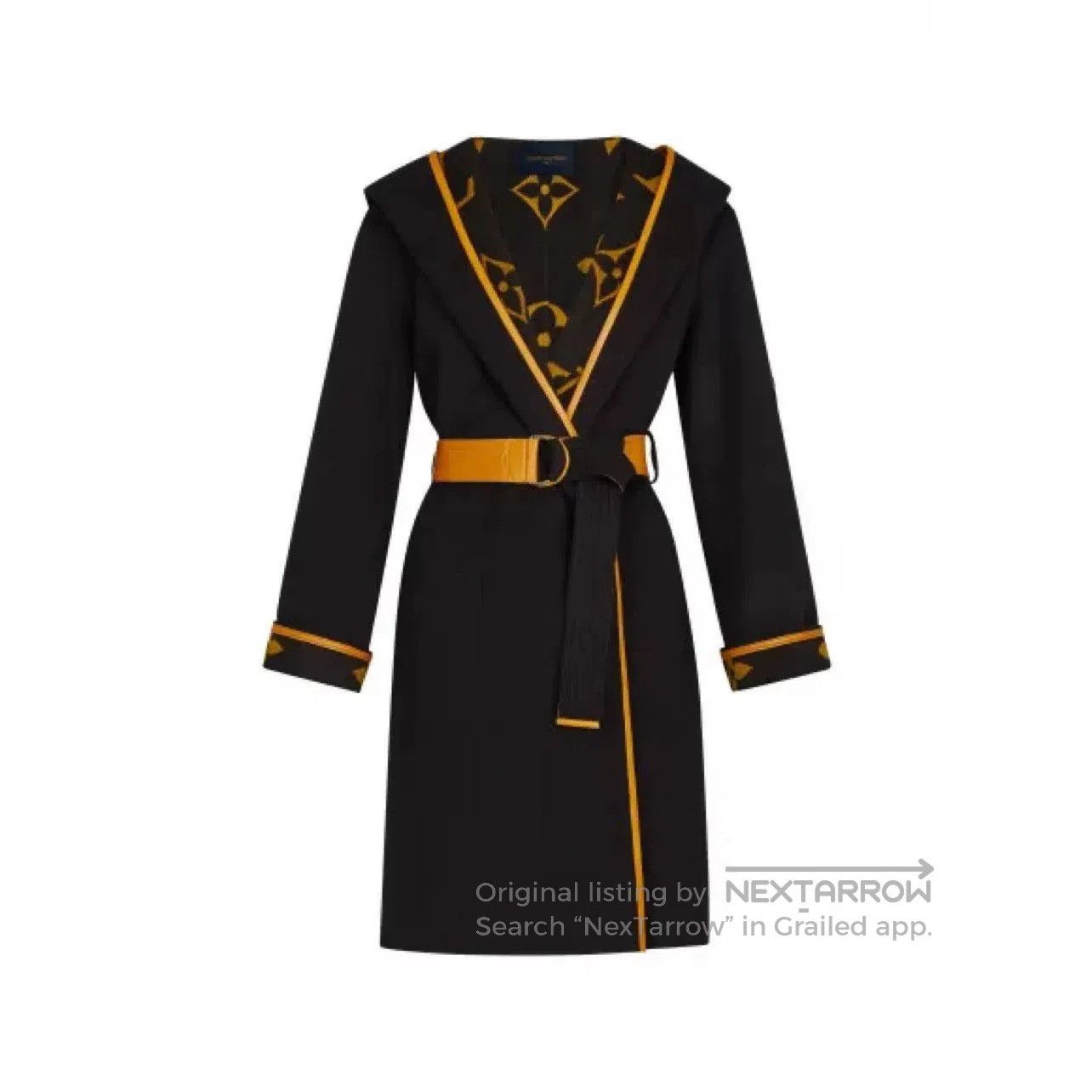 Louis Vuitton Louis Vuitton Black Orange Print Hooded Coat. Size US XL / EU 56 / 4 - 1 Thumbnail