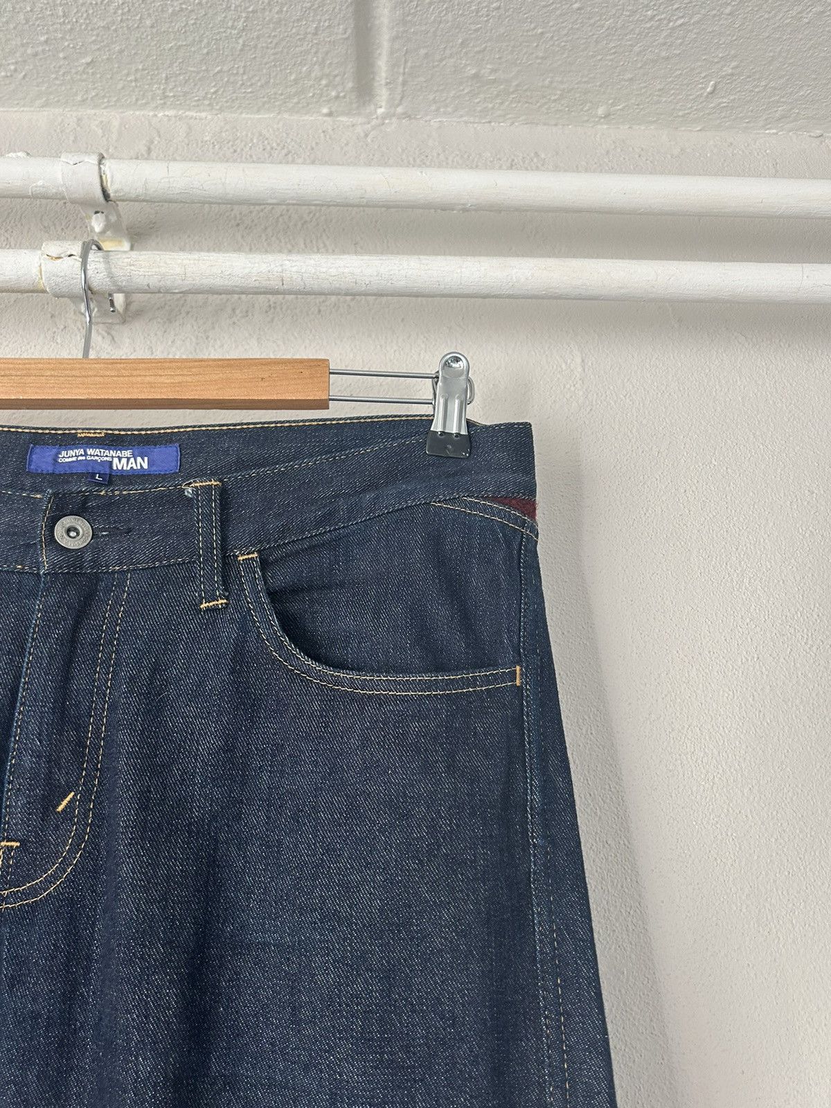 Comme des Garcons Tartan Check Yoke Jeans Size US 35 - 4 Thumbnail