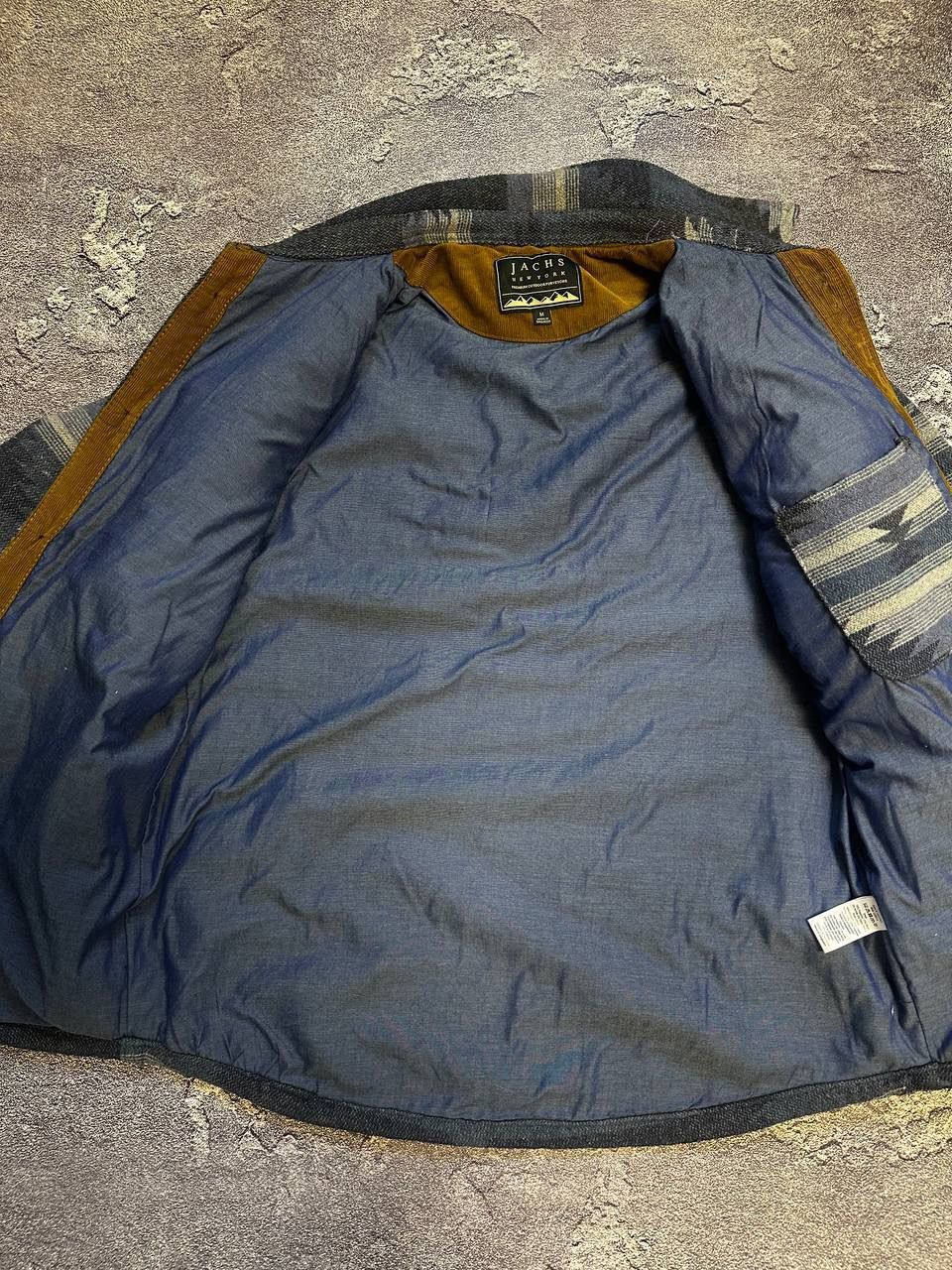 JACHS NY Jachs NY Blue Aztec Outdoor Wool Shirt Jacket Size US M / EU 48-50 / 2 - 14 Thumbnail