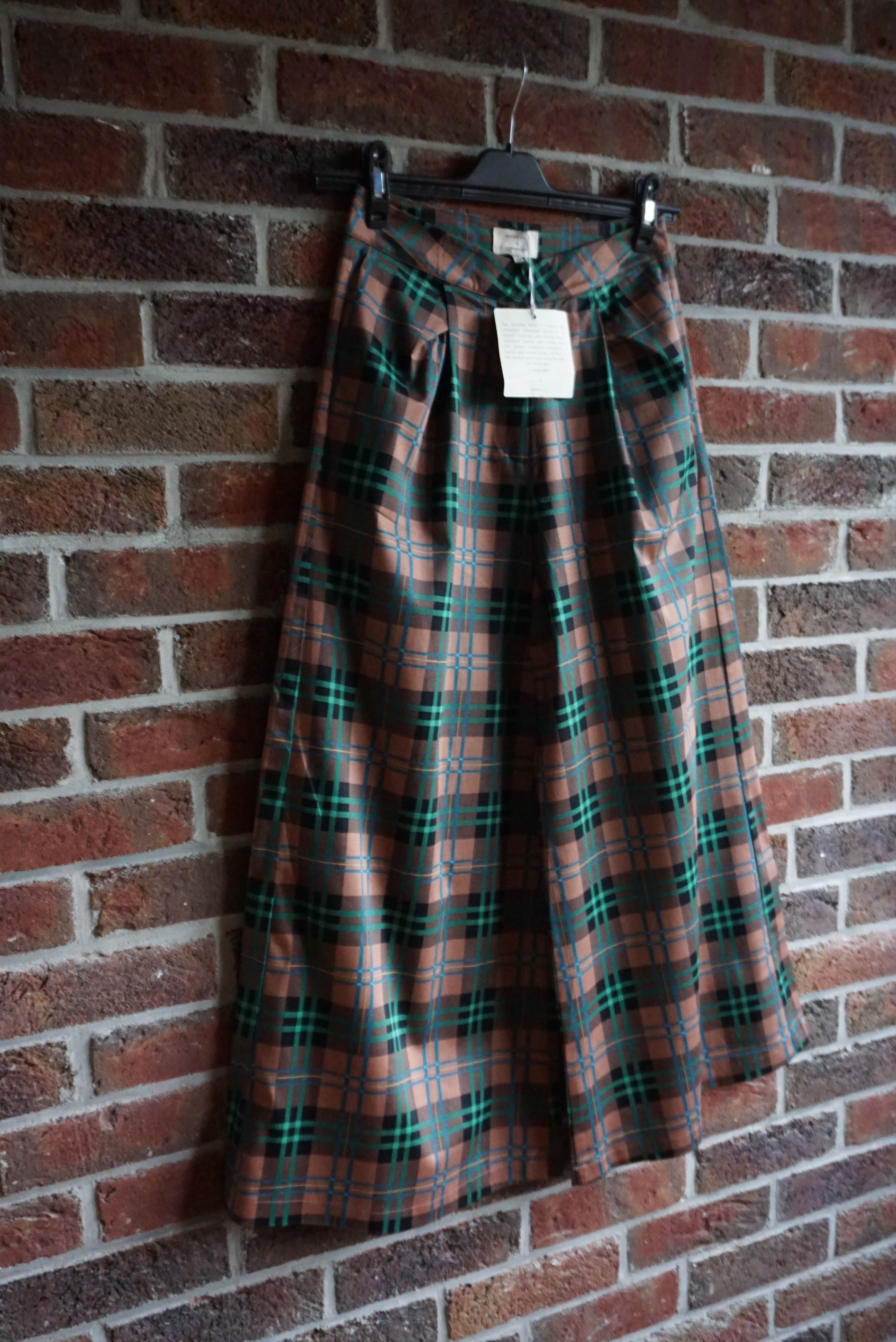 Designer KHOON HOOI UK 8 36 S checked trousers palazzo pants Size 27" / US 4 / IT 40 - 15 Thumbnail