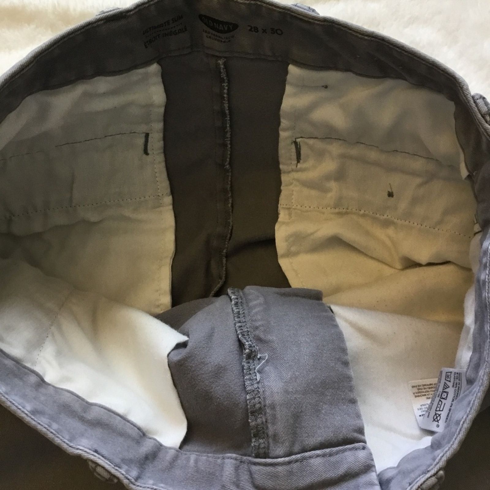 Old Navy Old Navy Charcoal Gray Ultimate Slim Chino Pants Size US 28 / EU 44 - 6 Thumbnail