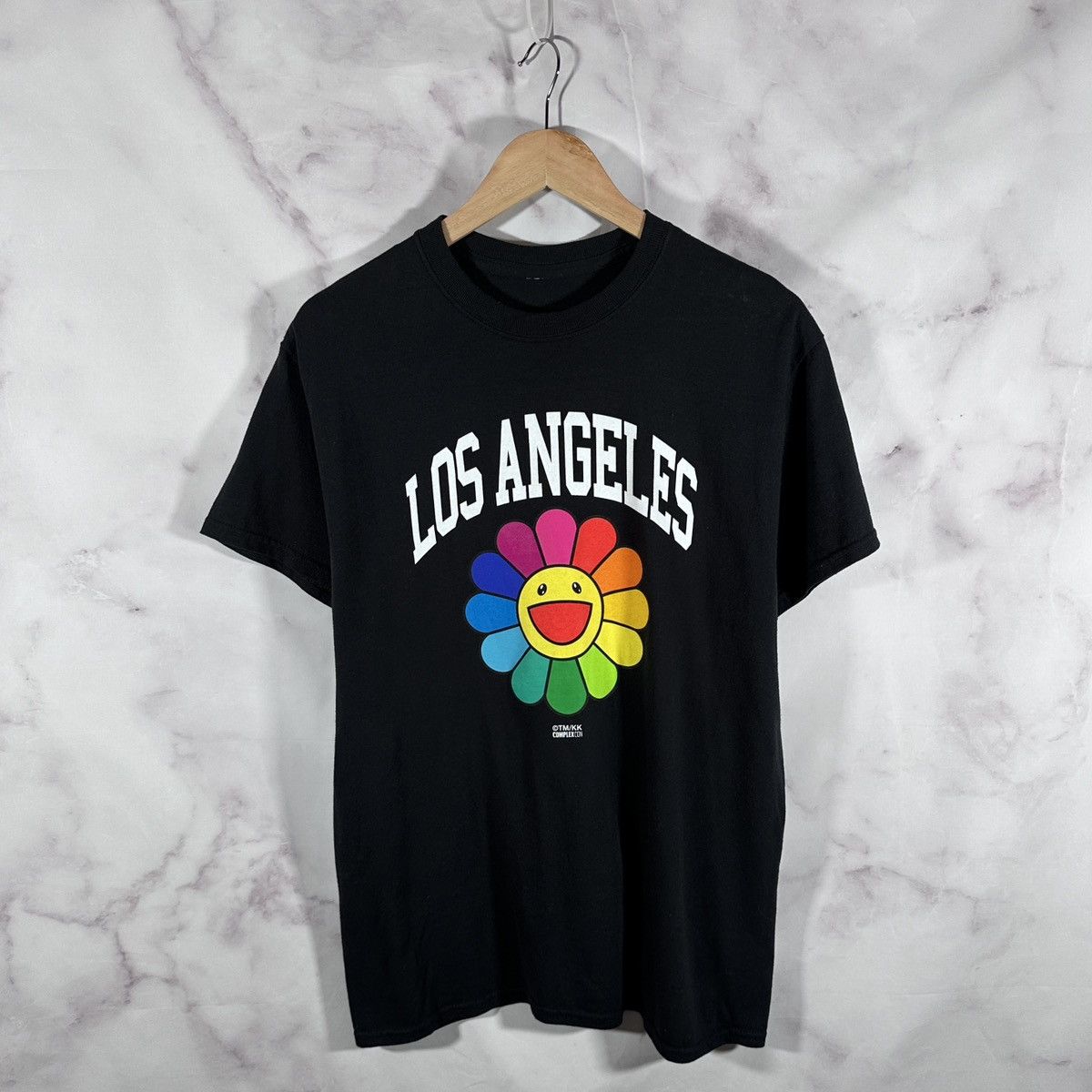Los Angeles Black Flower Tee