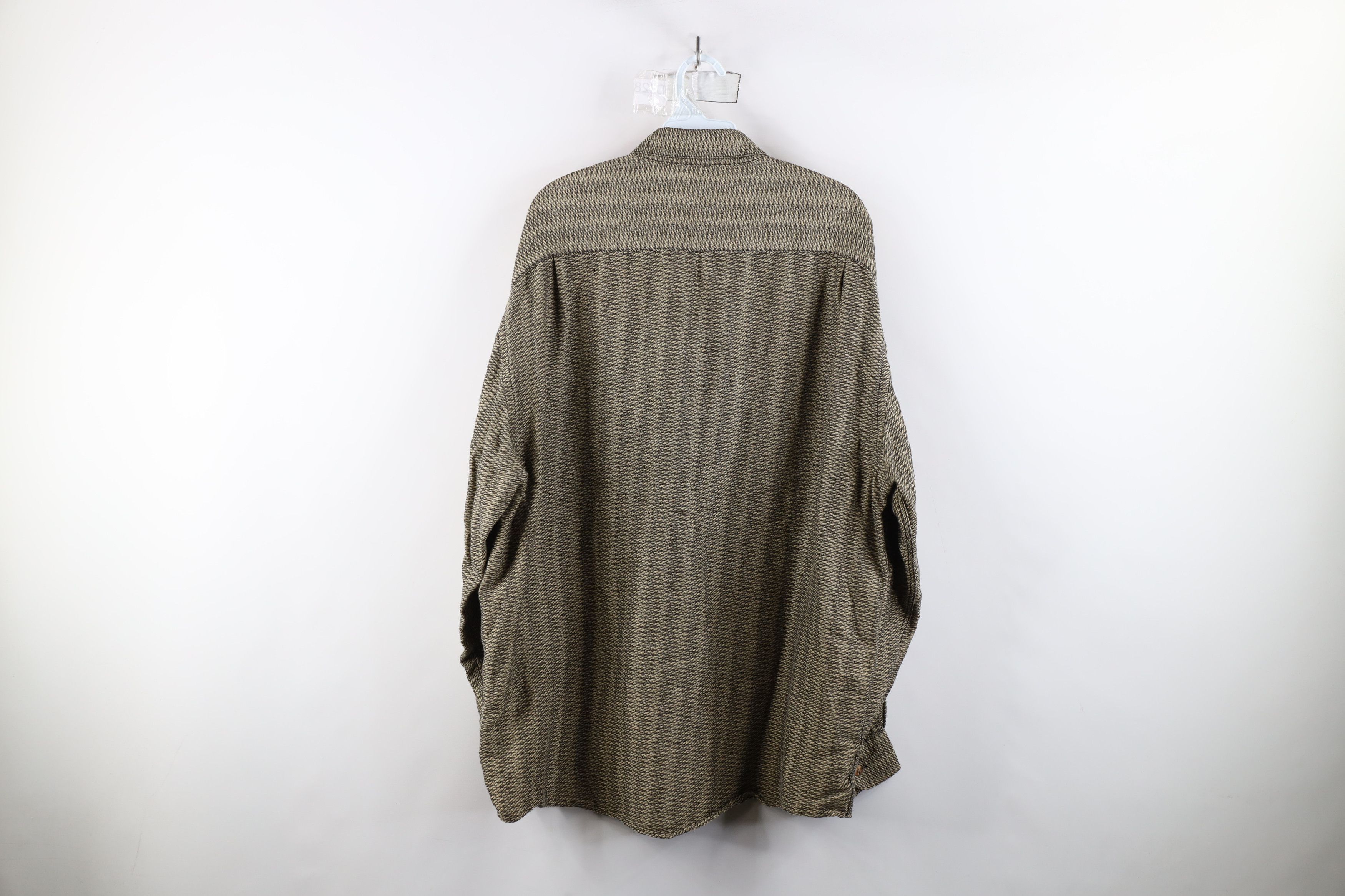 Vintage Vintage 90s Streetwear Weave Knit Collared Button Down Shirt Size US XL / EU 56 / 4 - 8 Thumbnail