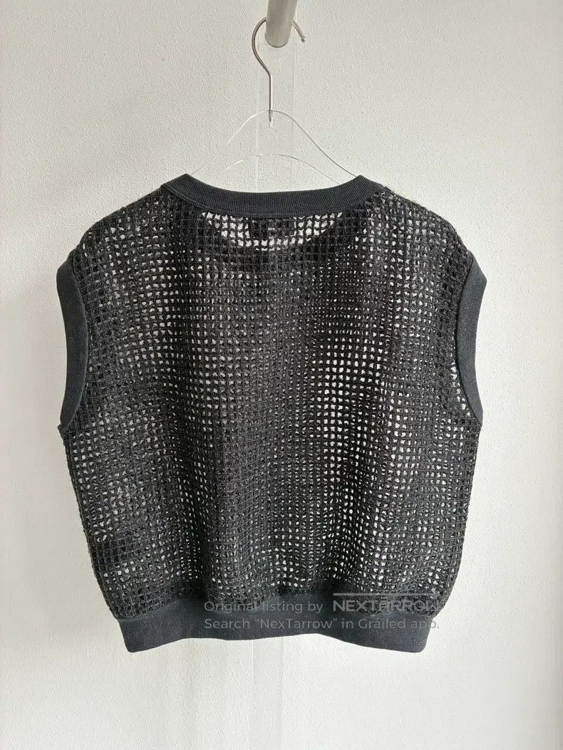 Brunello Cucinelli Brunello Cucinelli Black Cutout Knitted Vest with Beaded E Size S / US 4 / IT 40 - 3 Thumbnail