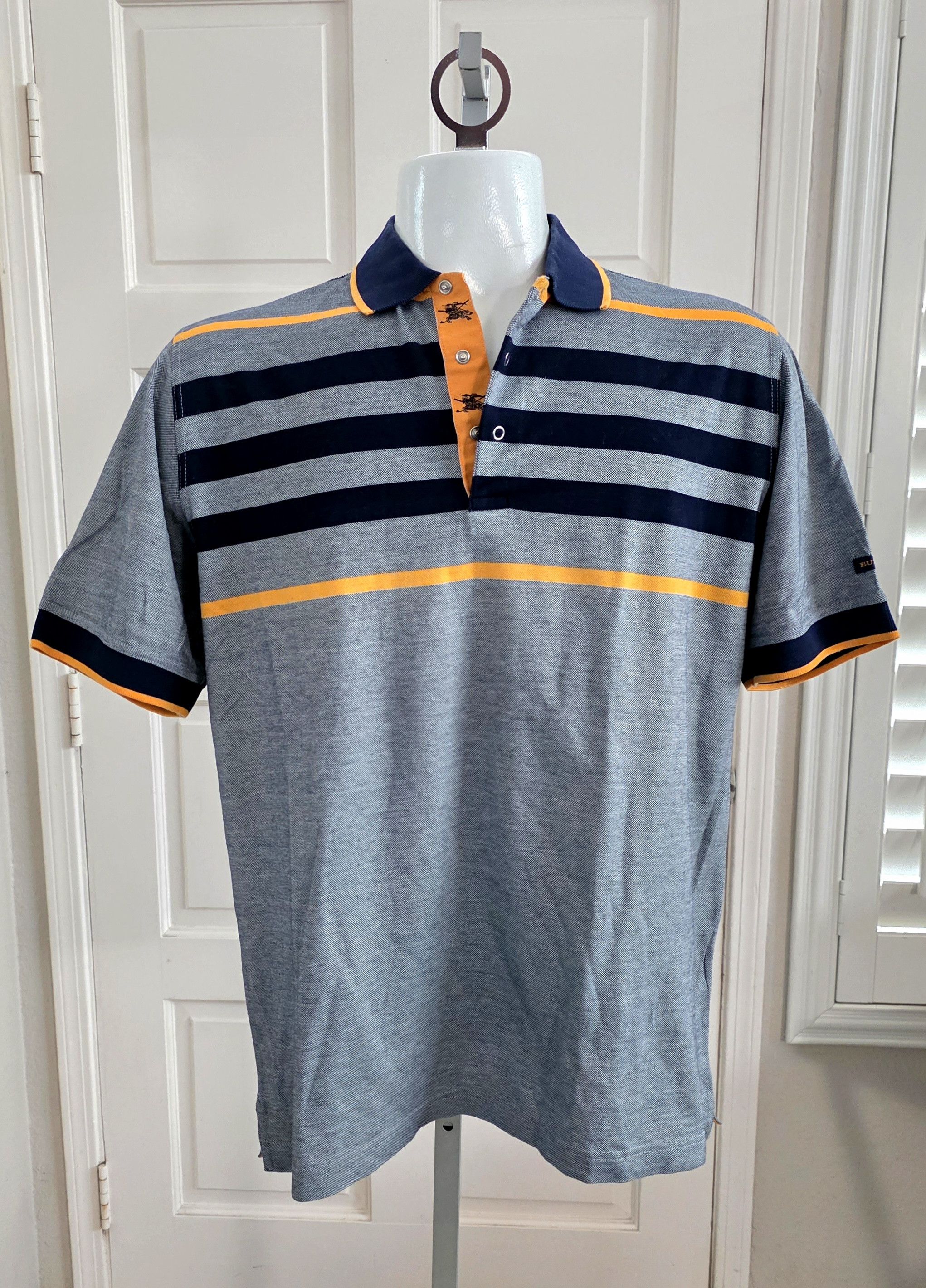Burberry BURBERRY Golf vintage Polo Shirt Striped Men's Size Smal Size US S / EU 44-46 / 1 - 2 Thumbnail