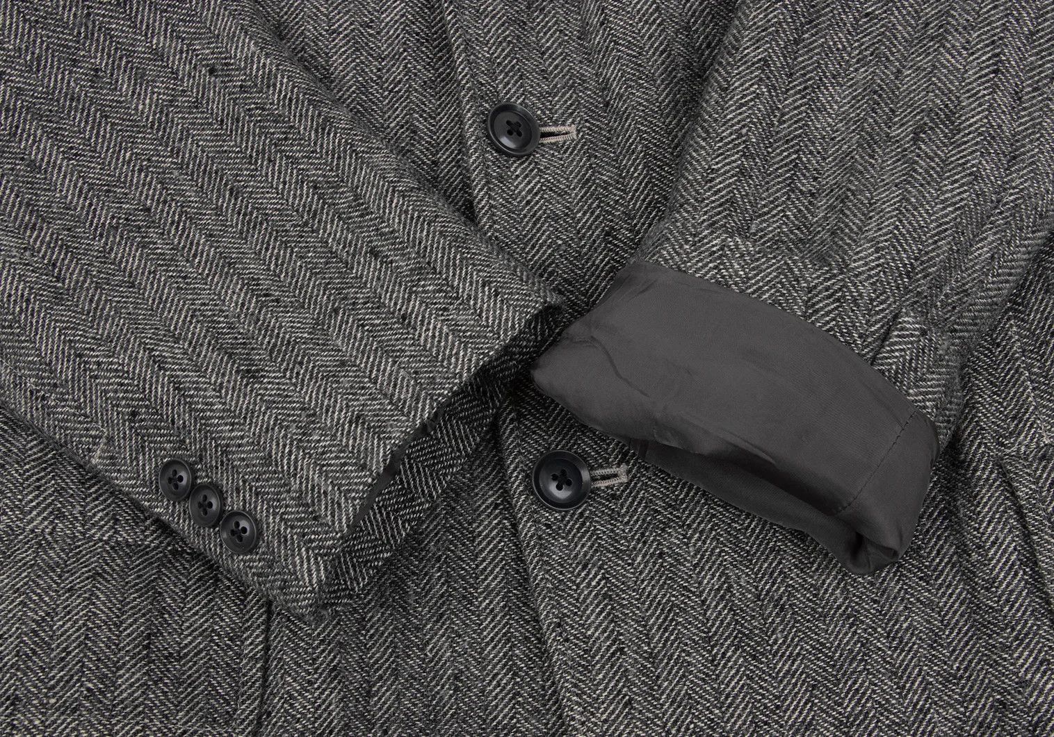Yohji Yamamoto Yohji Yamamoto Wool Linen Herringbone Jacket Size US L / EU 52-54 / 3 - 7 Thumbnail