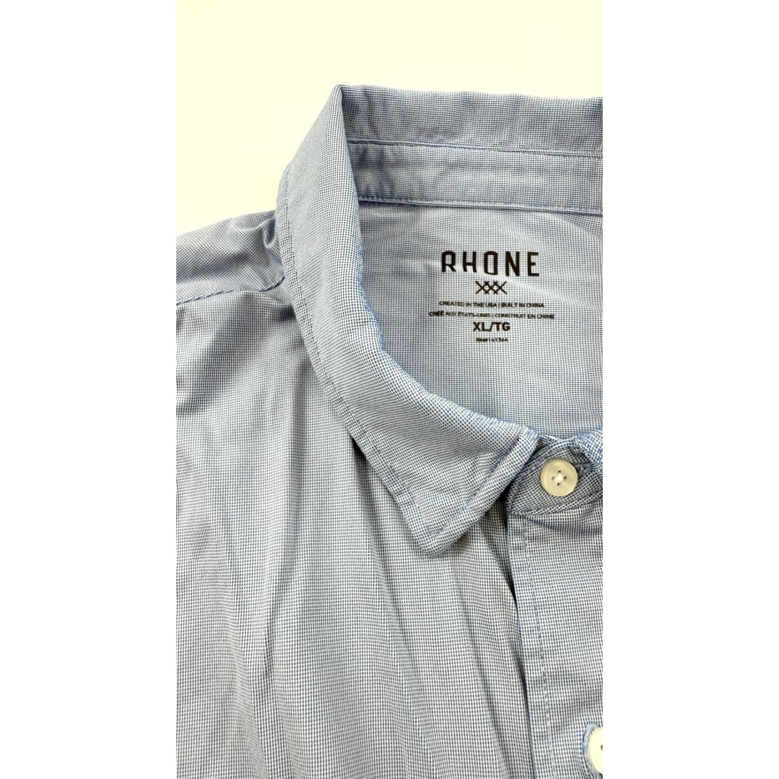 Rhone VINTAGE Rhone Shirt Mens XL Blue Performance Button Down Stretch Dress Holiday 2022 Size 46R - 5 Thumbnail