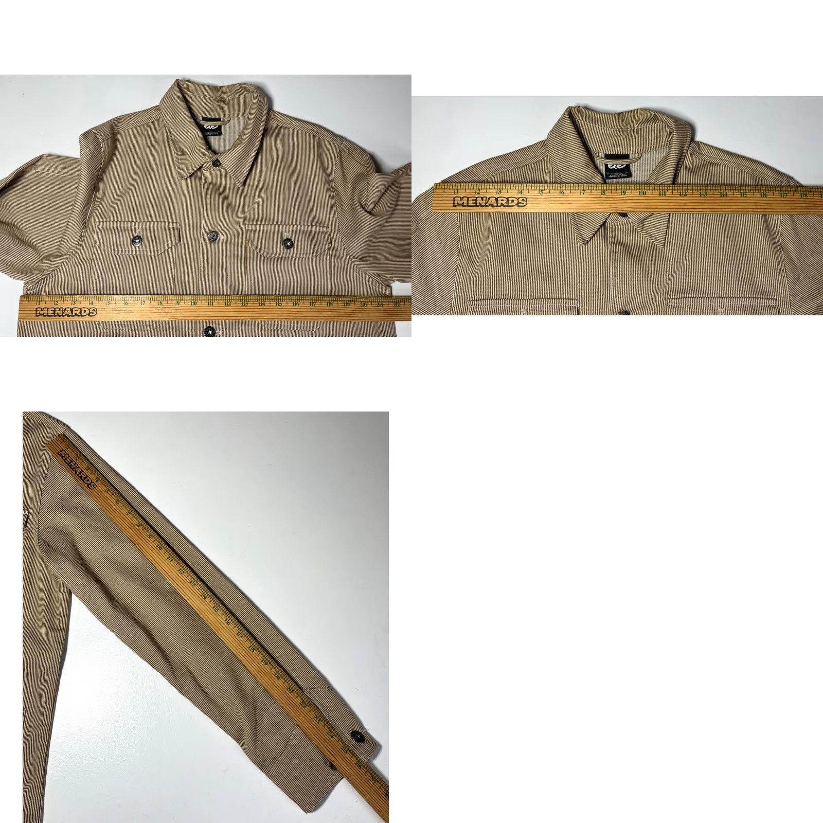 Nike Nike Vintage Men’s Jacket Skateboarding 6.0 Chore Sample Sz M Beige Striped Mid-Length Button Pocketed Size US M / EU 48-50 / 2 - 9 Thumbnail