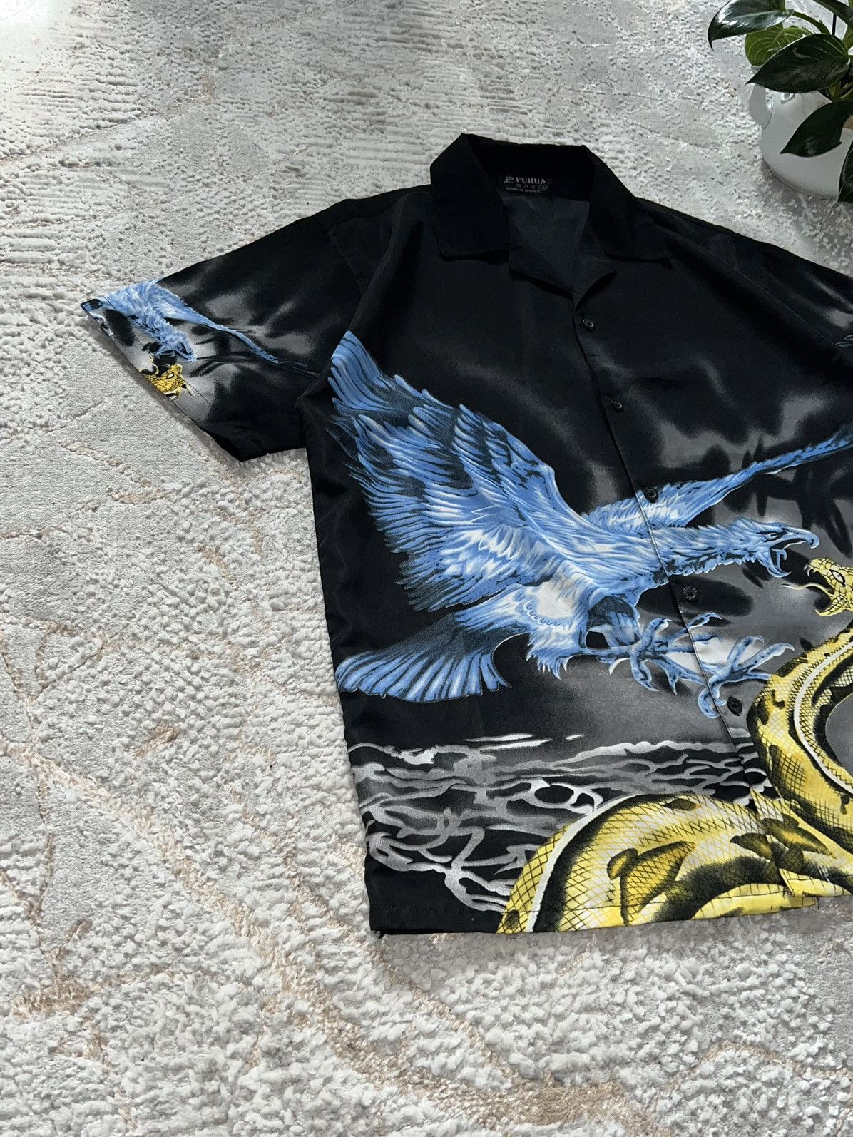 Japanese Brand × Vintage VINTAGE Y2K JAPANESSE DRAGON ALTERNATIVE BOXY BUTTON SHIRT Size US S / EU 44-46 / 1 - 5 Thumbnail