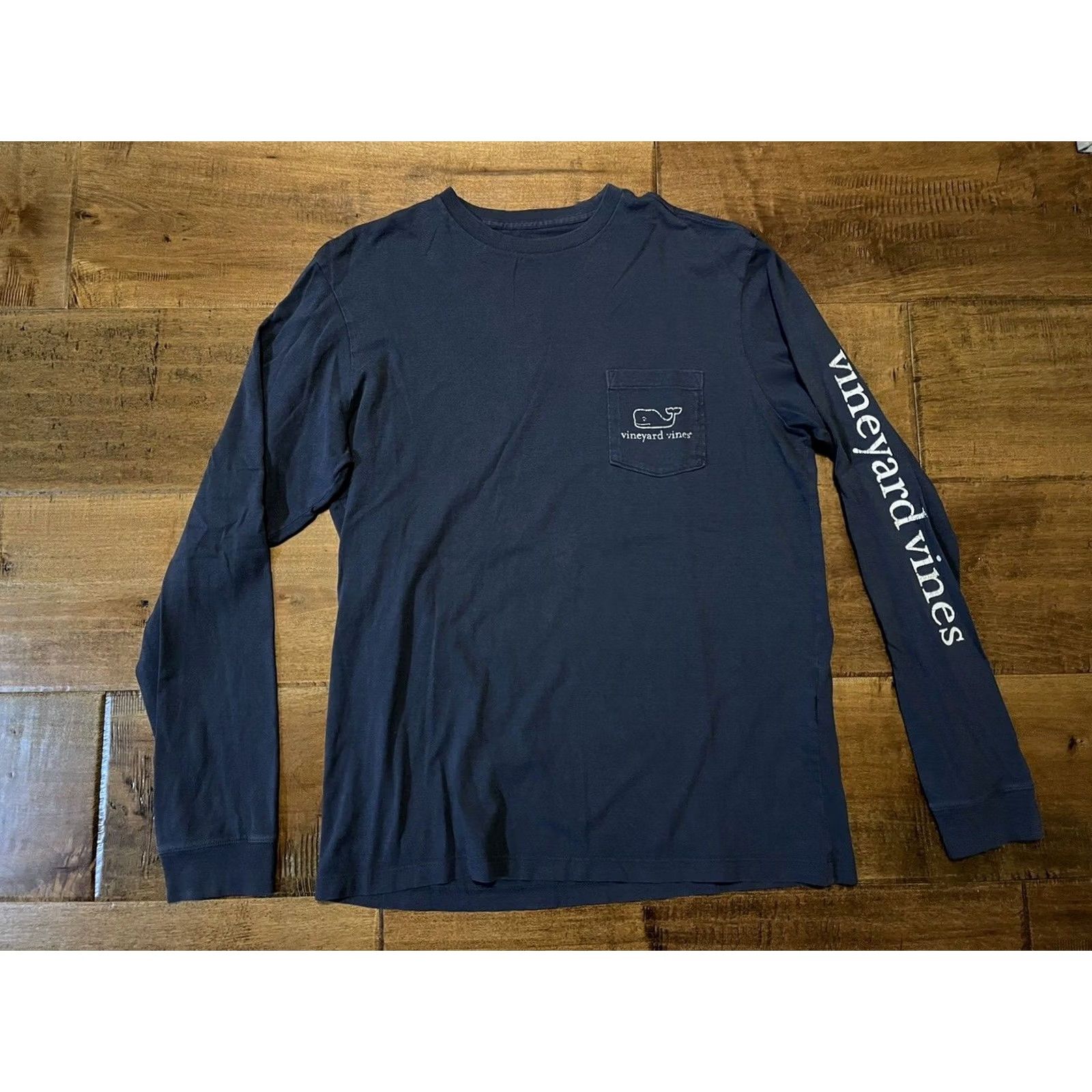 Vineyard Vines Vineyard Vines Pocket T-Shirt Men's S Navy Blue Whale Logo Preppy L/S Small Size US S / EU 44-46 / 1 - 2 Thumbnail