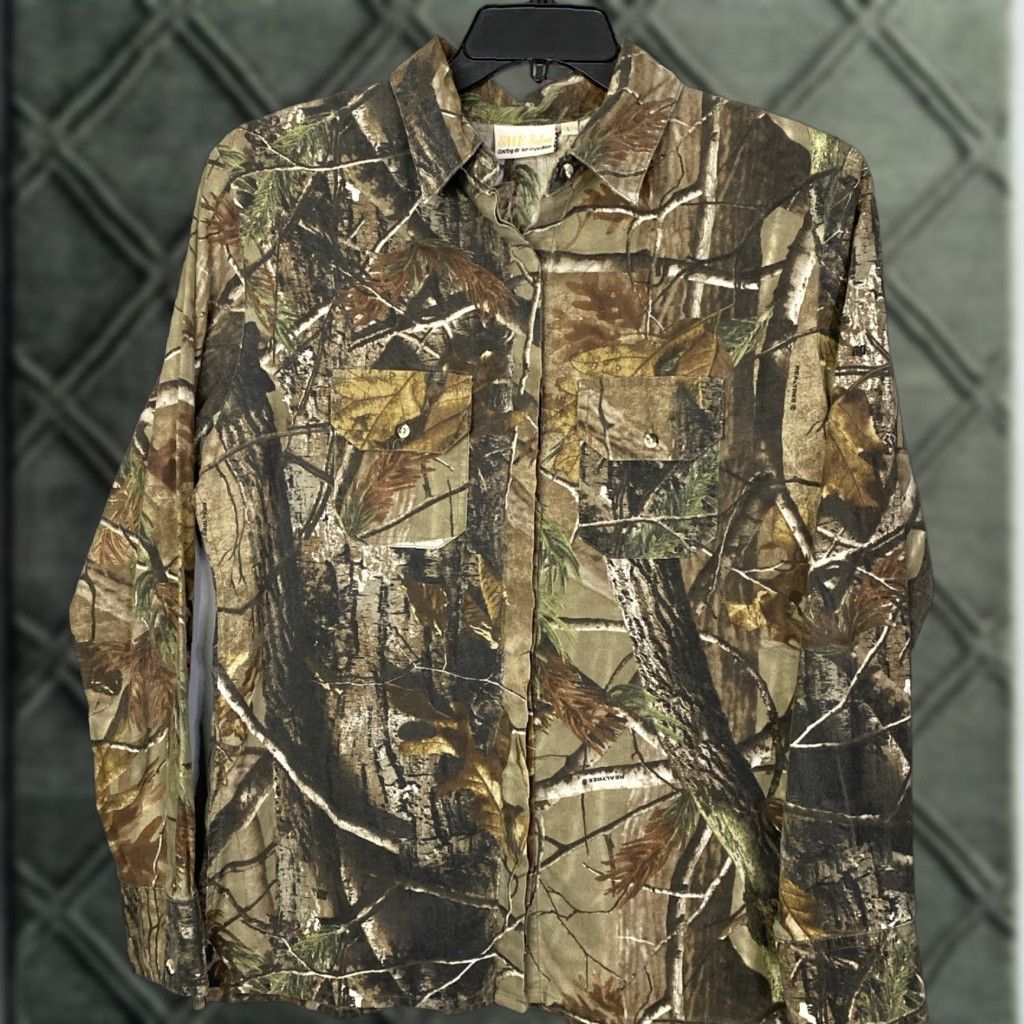 Realtree Realtree She Safari Button Up Camo Long Sleeve Shirt Womens Large L Multicolor Hunting 90s? Size L / US 10 / IT 46 - 1 Thumbnail
