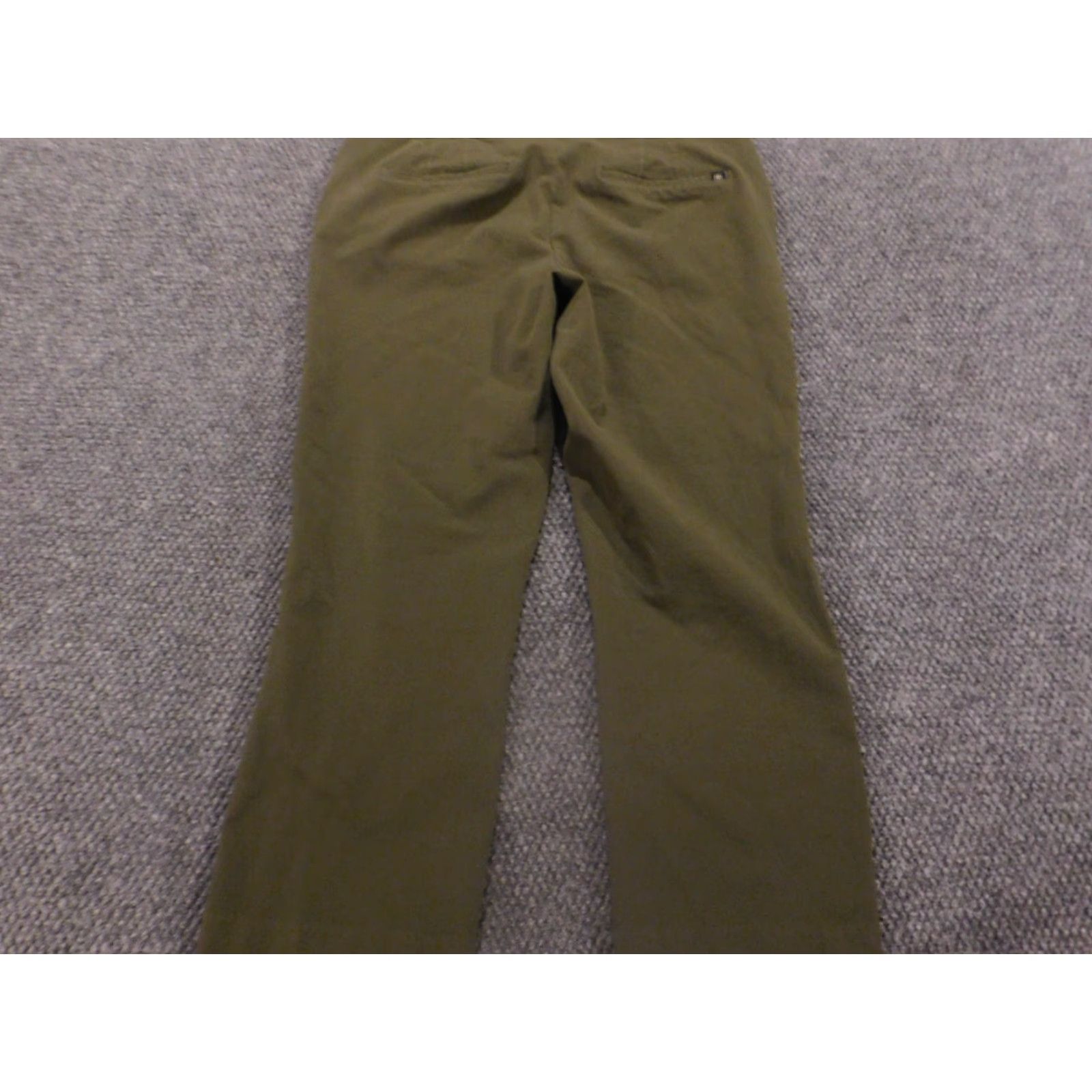 Banana Republic Banana Republic Womens Pants 10 Green Chino Dark Regular Straight Pockets Buttons 24 in Inseam Cotton Polyester Canvas Vintage No Size 32" / US 10 / IT 46 - 5 Thumbnail