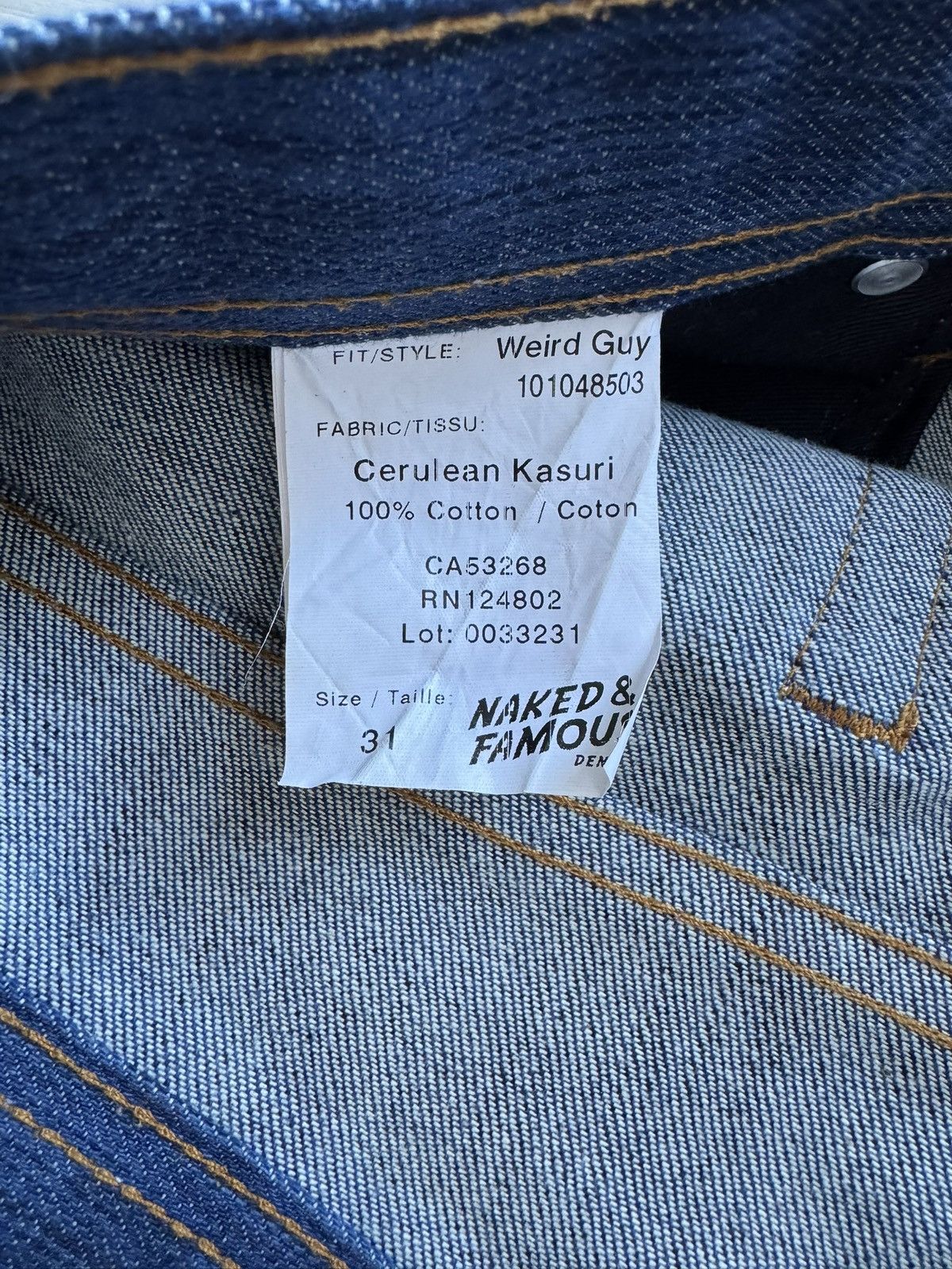 Naked & Famous Naked and famous kasuri selvedge Size US 31 - 3 Thumbnail