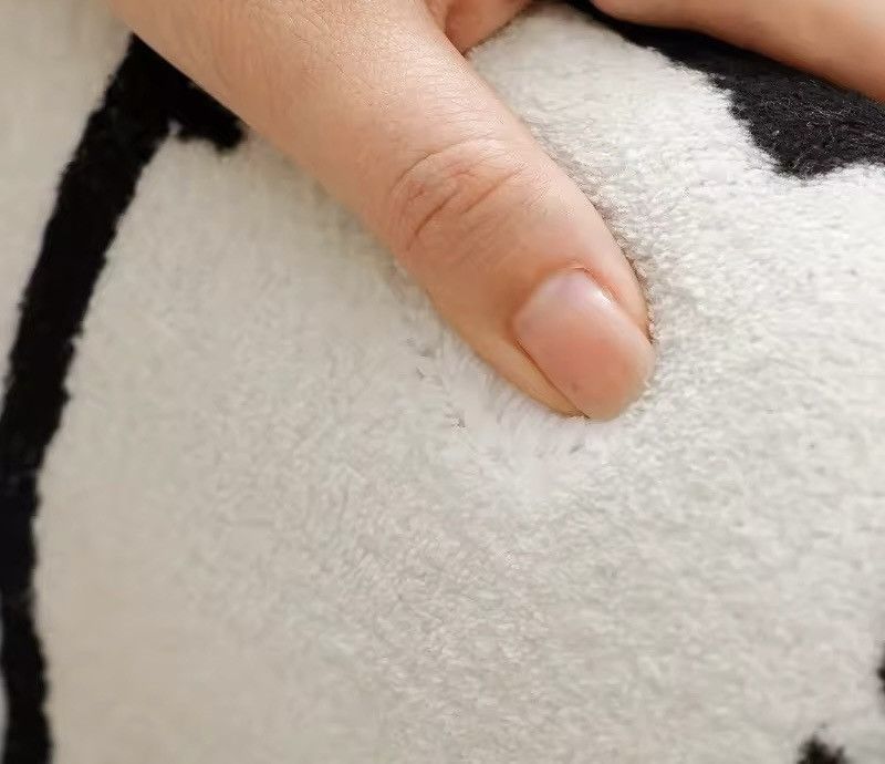 Japanese Brand × Vintage Cute Big Eyes Rug Black White Carpet 60x140cm Size ONE SIZE - 4 Thumbnail