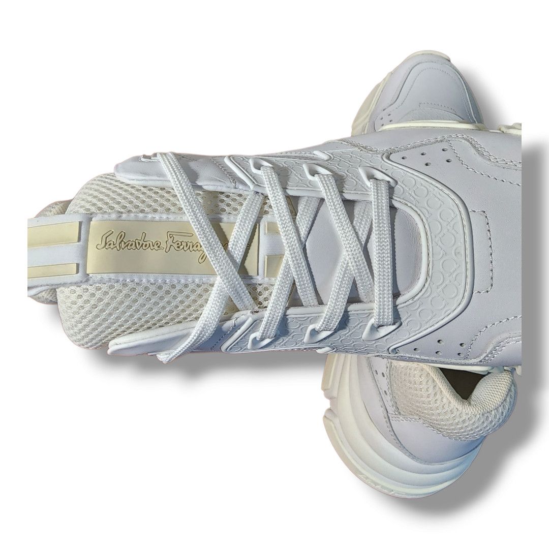 Salvatore Ferragamo Ferragamo White Booster Sneaker Men's Size 7/Women's Size 9 Size US 7 / EU 40 - 17 Thumbnail