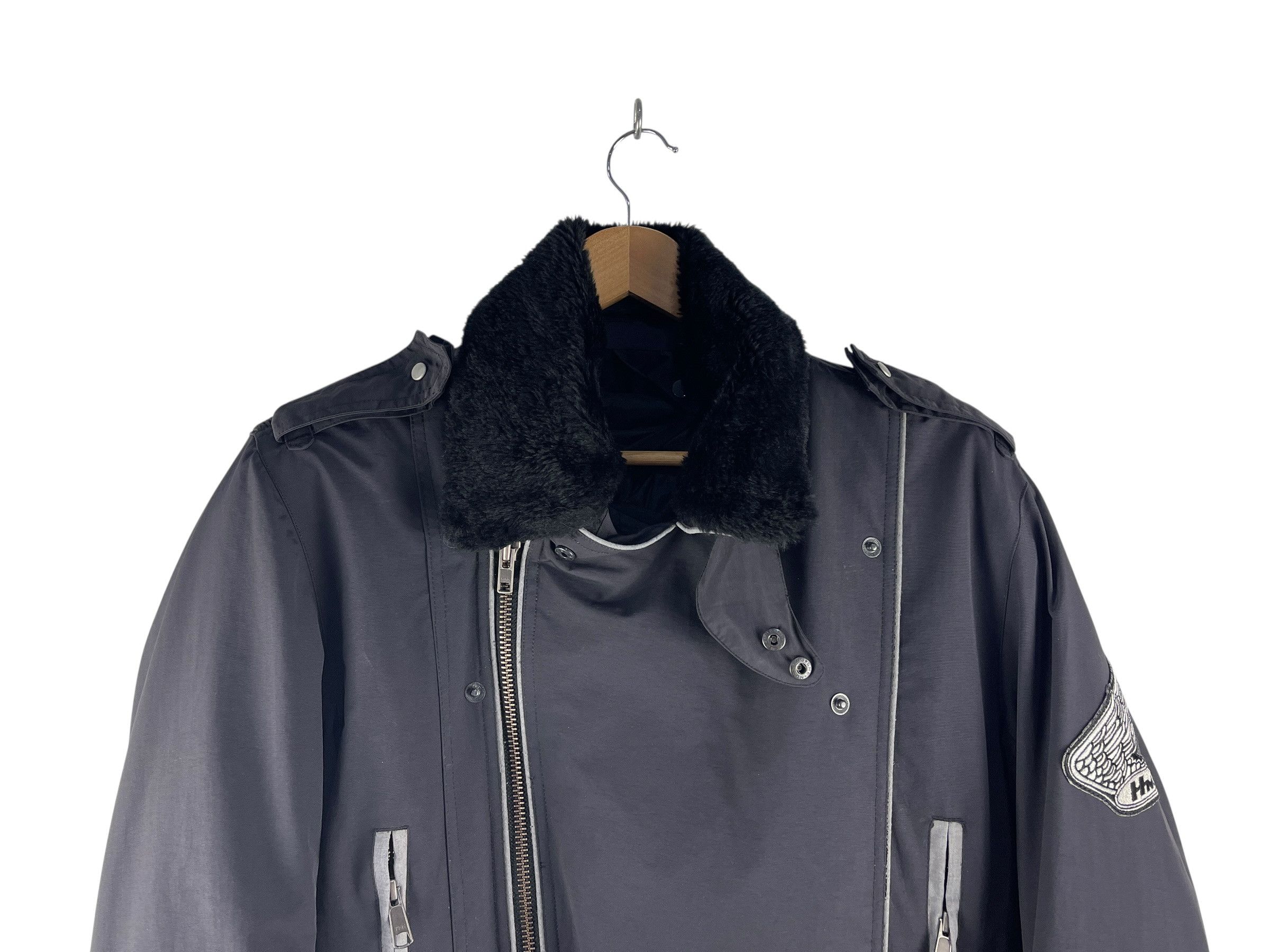 Honda Vintage Honda Motor HM Wing Riding Faux Fur Collar Belted Size US XXL / EU 58 / 5 - 6 Thumbnail